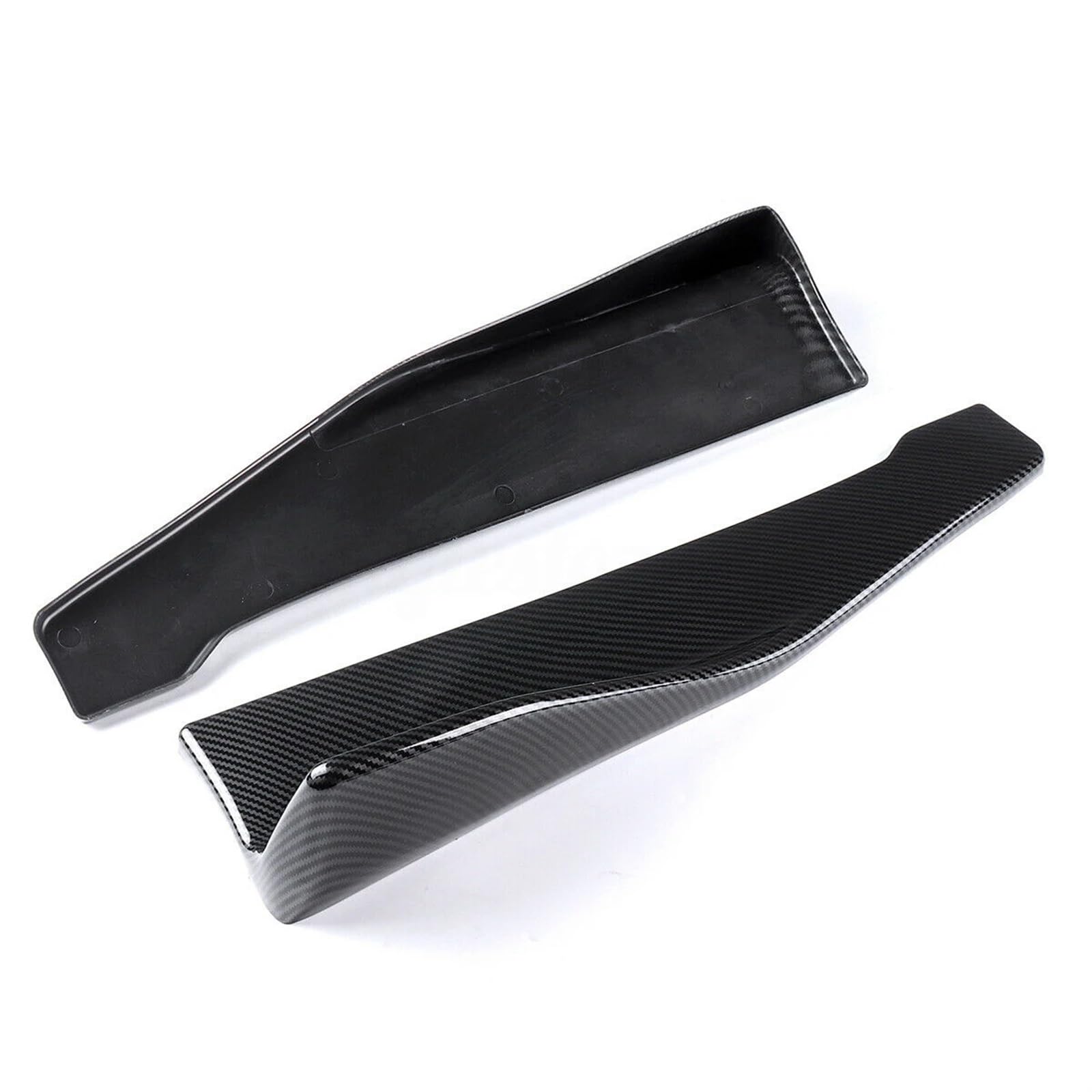 Auto Seitenschweller 2 Stück 48 cm Carbon Fiber ABS Heckstoßstangenschutz Diffusor Lip Splitter Schürze Spoiler Seitenschweller Universal Autozubehör Car Side Skirt Splitter von LONPEXDT