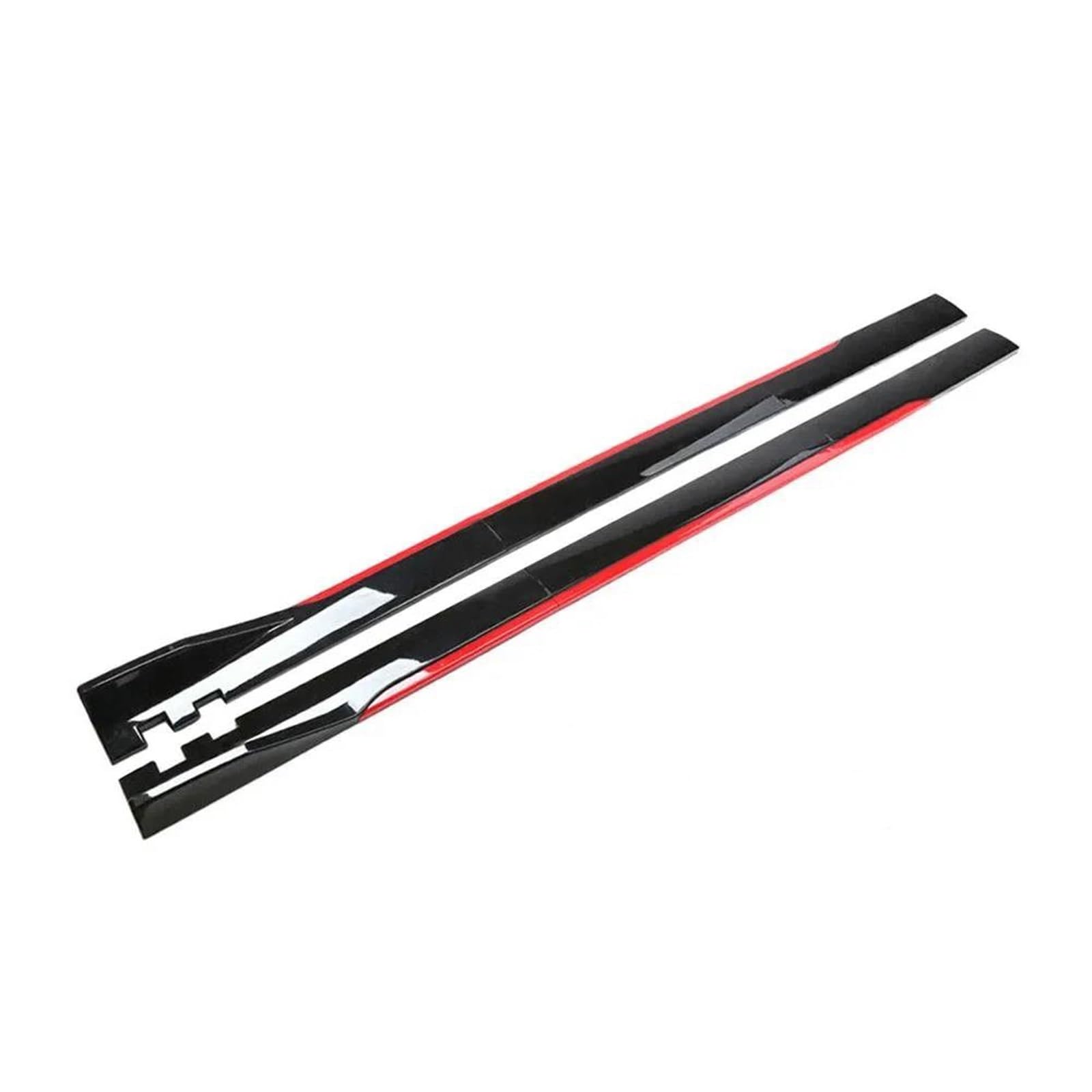 Auto Seitenschweller 2M Auto Seitenschweller Verlängerungsplatte Lippentrenner Stoßstange 2,18 M Universal Racing Seitenspoiler Car Side Skirt Splitter(2m-B) von LONPEXDT