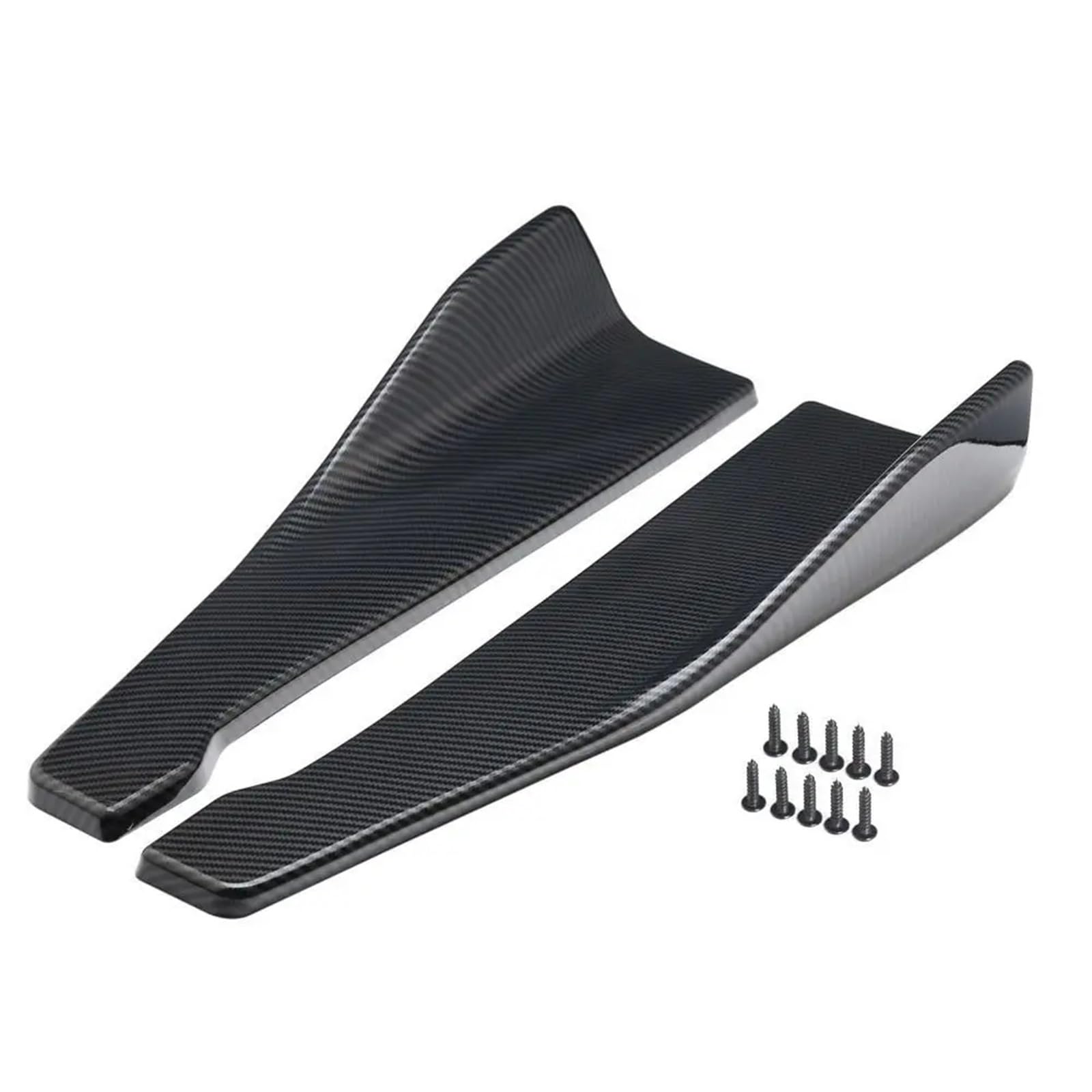 Auto Seitenschweller 35/48cm Universal Fit Auto Spoiler Seitliche Stoßstange Hinten Seite Rock Lip Rocker Flügel Schutz Zierleisten Car Side Skirt Splitter(48cm-B) von LONPEXDT