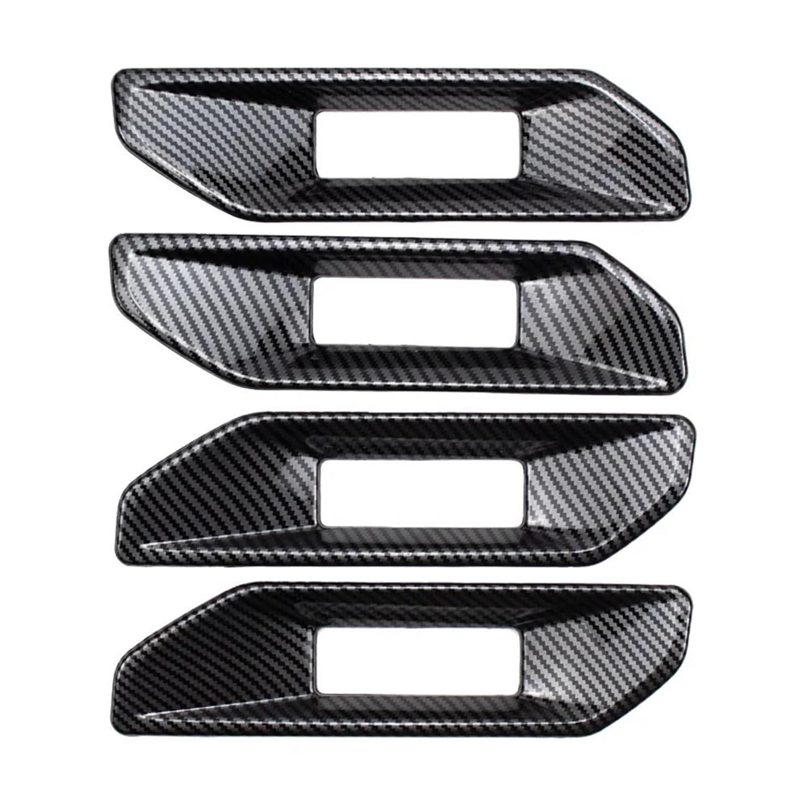 Auto Zierleistenkeile Set 4 Stück ABS-Kohlefaser-Farbe, Innentürgriff, Türarmlehnenverkleidung, Verkleidung, Innendekoration, Für Ford Für Ranger Für Everest 2023 Interieurleisten Trim(Carbon fiber co von LONPEXDT