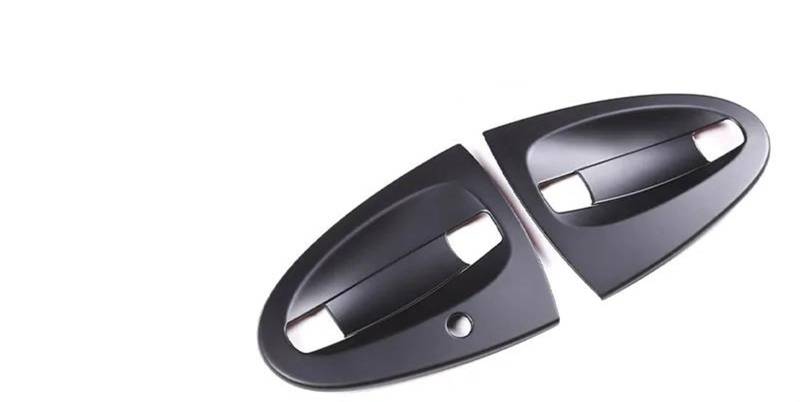 Auto Zierleistenkeile Set Für Benz 451 Für Fortwo 2009-2015 ABS Carbon Faser Auto Außentür Griff Abdeckung Trim Dekor Aufkleber Zubehör Interieurleisten Trim(2pieces Matte Black A) von LONPEXDT