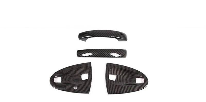 Auto Zierleistenkeile Set Für Benz 451 Für Fortwo 2009-2015 ABS Carbon Faser Auto Außentür Griff Abdeckung Trim Dekor Aufkleber Zubehör Interieurleisten Trim(4pieces Carbon Fiber) von LONPEXDT