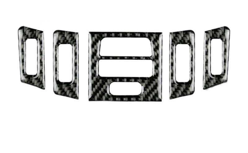 Auto Zierleistenkeile Set Für E90 E92 E93 3 Serie 2005-2012 Carbon Faser Stil Mittelkonsole Air Vent Outlet Abdeckung Trim Auto Innen Zubehör Interieurleisten Trim(Air Vent Cover B) von LONPEXDT