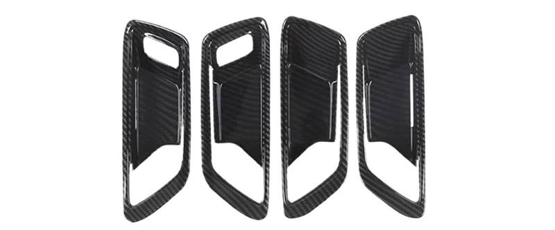 Auto Zierleistenkeile Set Für Ford Für Maverick 2022 2023 2024 ABS Auto Tür Inner Griff Rahmen Panel Trim Schutz Abdeckung Auto Innen Zubehör Interieurleisten Trim(Carbon Fiber Texture) von LONPEXDT