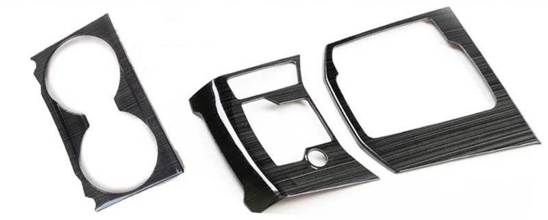 Auto Zierleistenkeile Set Für Mazda CX5 2021-2017 Zubehör Zentrale Steuerung at Getriebe Panel Trim Abdeckungen Innen Edelstahl Dekoration Interieurleisten Trim(Black 3pieces) von LONPEXDT