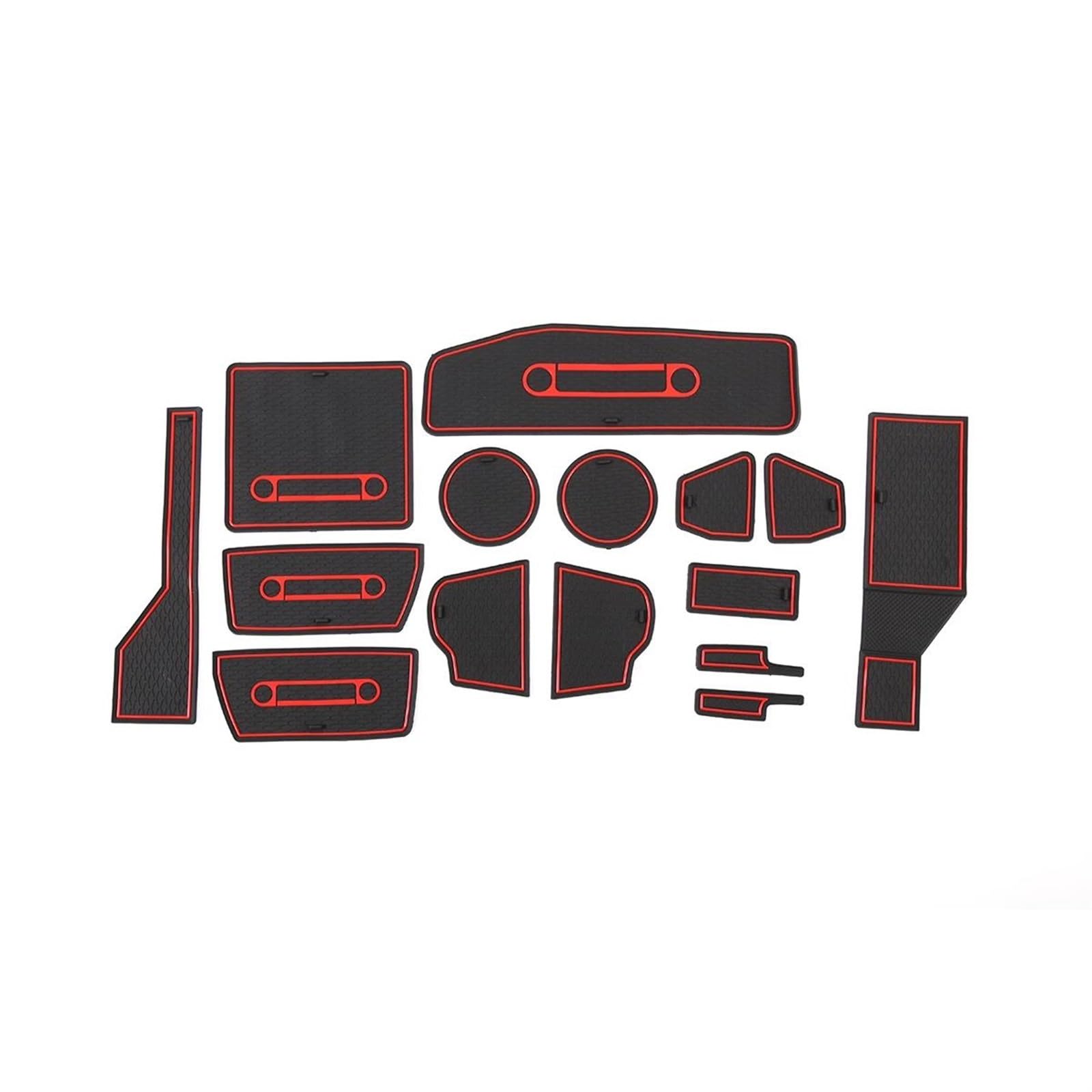 Auto Zierleistenkeile Set Für Toyota FJ Für Cruiser 2007-2021 Auto Vorne Hinten Tür Slot Pad Matte Tasse Halter Matten Armlehne Lagerung Armaturenbrett Box Pad Interieurleisten Trim von LONPEXDT