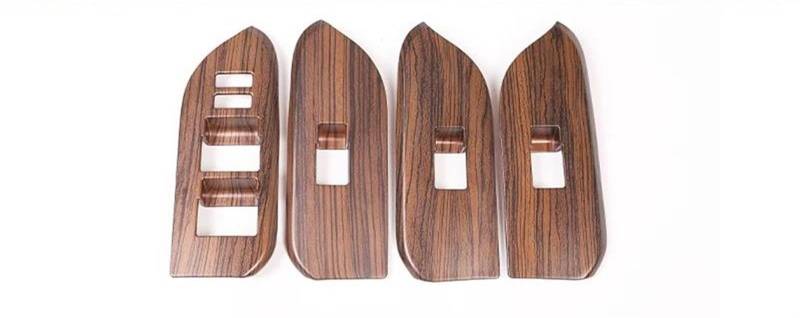 Auto Zierleistenkeile Set Für Toyota Für Land Für Cruiser Für Prado FJ150 150 2014-2018 Auto Fenster Glas Lift Schalter Taste Bedienfeld Rahmen Abdeckung Trim Zubehör Interieurleisten Trim(A-Pine Wood von LONPEXDT