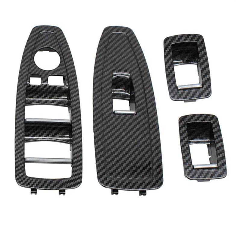 Auto Zierleistenkeile Set Innentür Carbon Fiber Fensterheber Schalter Panel Trim Abdeckung Ersatz Für 1 3 4 Serie F20 F30 F31 F34 F35 F36 Interieurleisten Trim(Model A 4pcs Set) von LONPEXDT