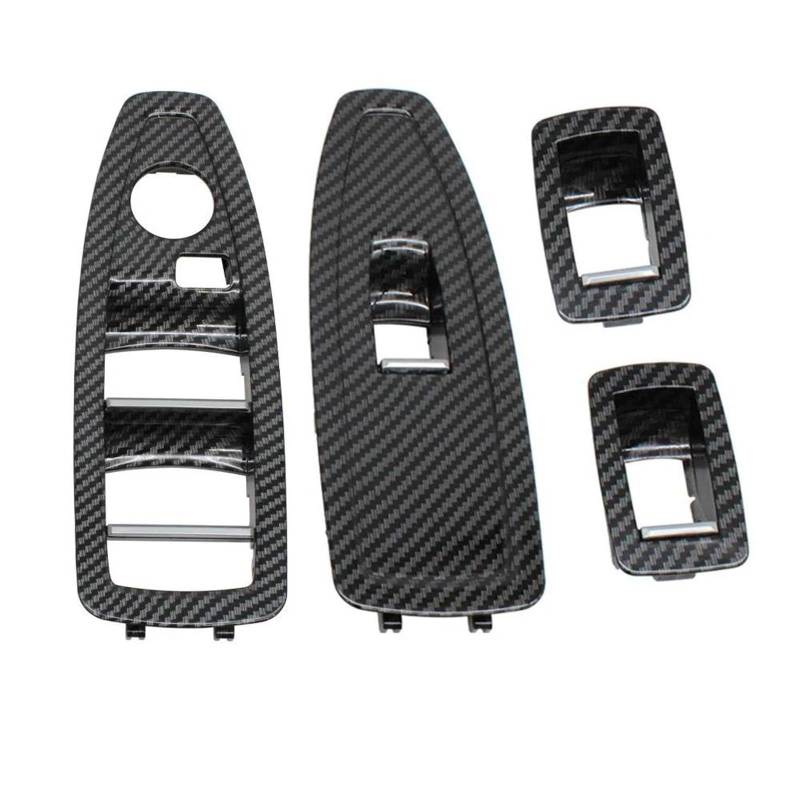 Auto Zierleistenkeile Set Innentür Carbon Fiber Fensterheber Schalter Panel Trim Abdeckung Ersatz Für 1 3 4 Serie F20 F30 F31 F34 F35 F36 Interieurleisten Trim(Model B 4pcs Set) von LONPEXDT