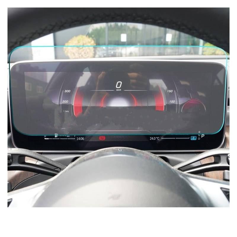 Displayschutzfolie Für Benz C-Klasse Kombi C220 C200 2022 Autonavigation Gehärtetes Glas LCD-Bildschirm Schutzfolie Aufkleber Armaturenbrettschutz Displayschutz-Folie von LONPEXDT