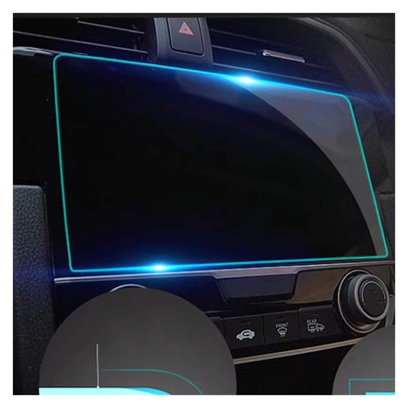 Displayschutzfolie Für Hot7 Zoll Gehärtetes Glas Auto-Navigations-Displayschutzfolie LCD-Touch-Displayschutzfolie Universal-Auto-Innenausstattung Displayschutz-Folie von LONPEXDT