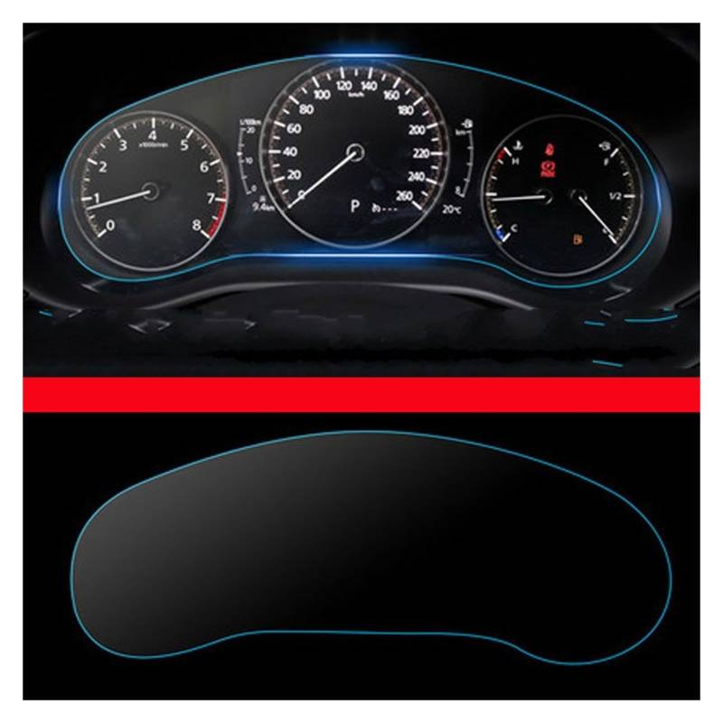 Displayschutzfolie Für Mazda 3 2019 2020 2021 8,8 Zoll GPS-Navigation Displayschutzfolie Aus Gehärtetem Glas PET-Instrumententafel-Schutzfolie Displayschutz-Folie von LONPEXDT