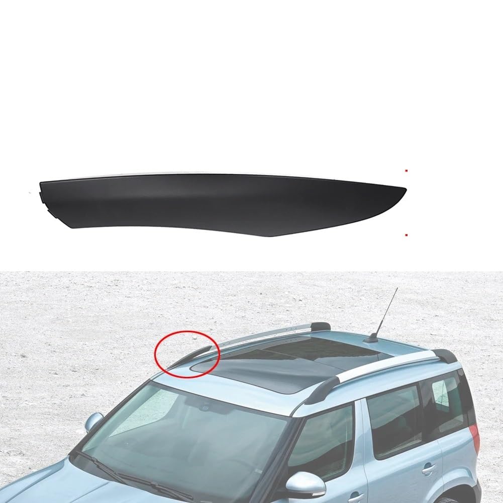 Gepäckträger Querträger Für Skoda Für Yeti SUV Vorne Hinten Links Rechts Dach Rack Abdeckung Dach Bar Dach Schiene Ende Shell Gepäck Rack Schutz Ersetzen 5LD 860 146 Relingträger(1Pc Front Left) von LONPEXDT