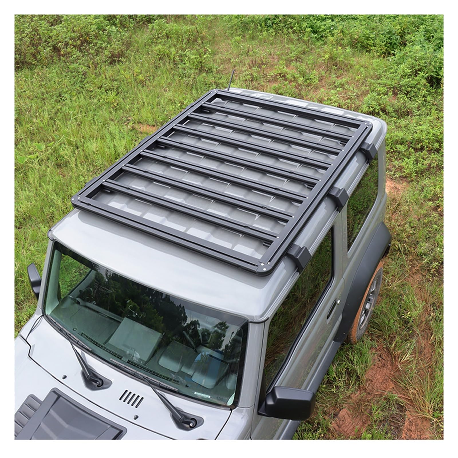 Gepäckträger Querträger Für Suzuki Für Jimny Für Sierra Für JB74W Für JB64 2019-2023 Dach Rack Auto Top Gepäck Kreuz Bar Schiene Boxen Korb Aluminium Legierung Relingträger(Full top) von LONPEXDT