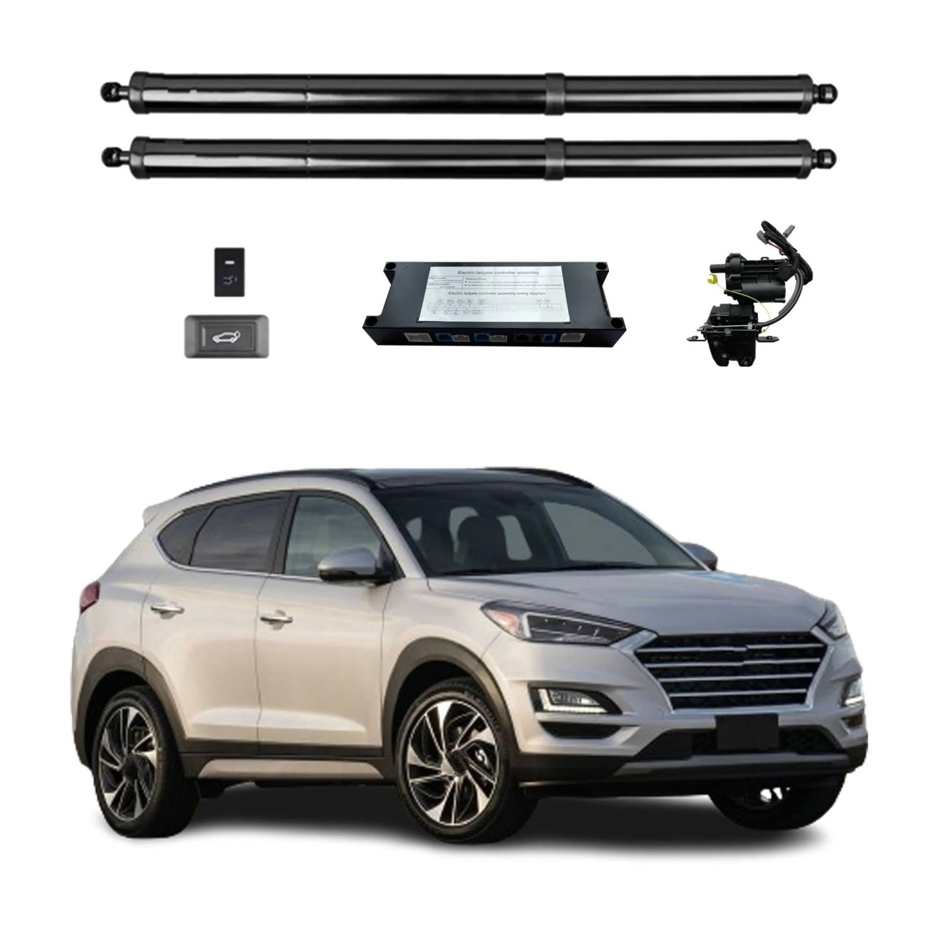 Heckklappendämpfer Für Hyundai Tucson 2016-2021 Elektrische Heckklappe Power Zurück Tür Heckklappe Heckklappe Auto Boot Trunk Strut Shock Lift Rod Actuator Gasdruckfeder(Without Kick Sensor) von LONPEXDT