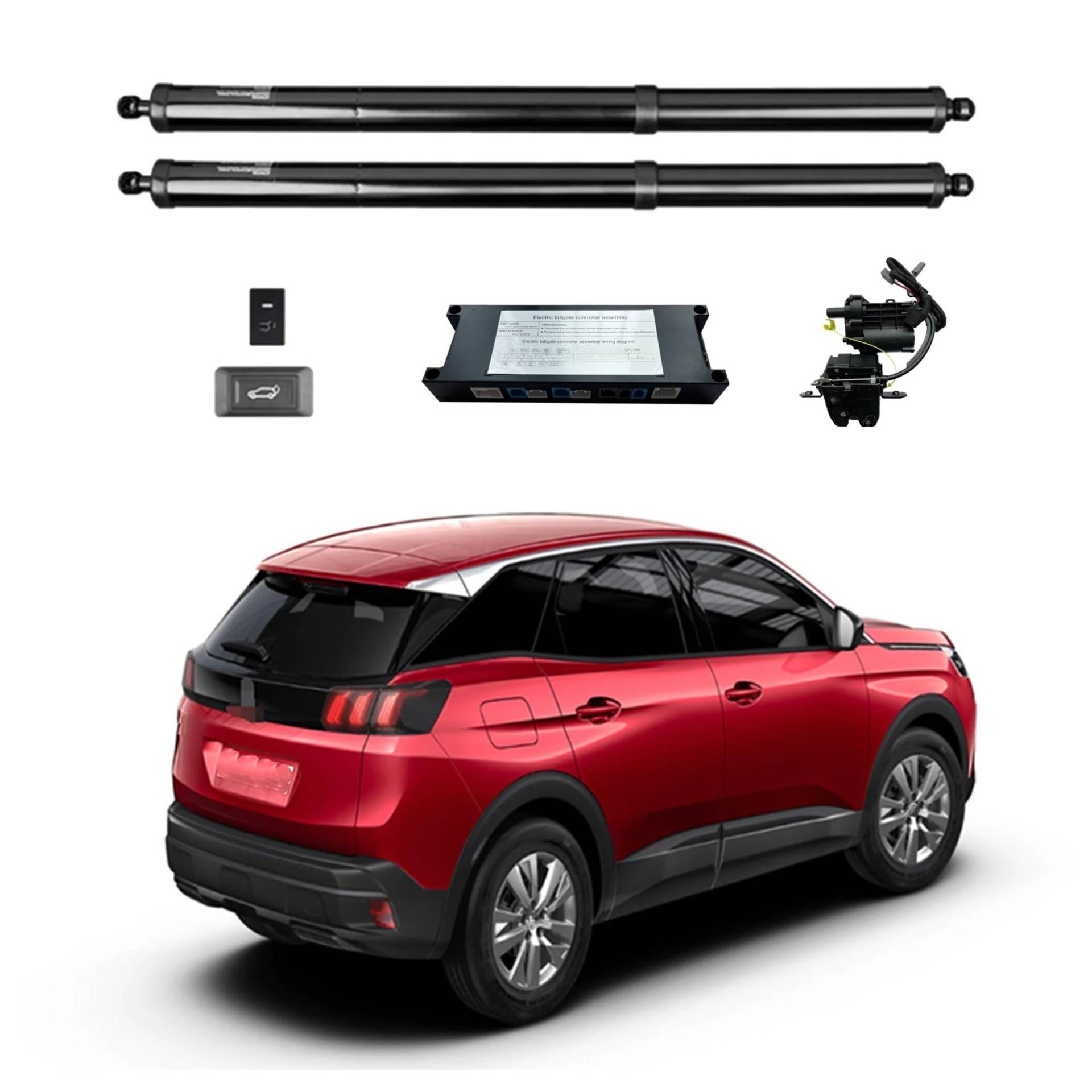 Heckklappendämpfer Für Peugeot 3008 2016-2024 Elektrische Heckklappe Power Zurück Tür Heckklappe Heckklappe Auto Boot Stamm Strut Shock Lift Stange Antrieb Gasdruckfeder(Without Kick Sensor) von LONPEXDT