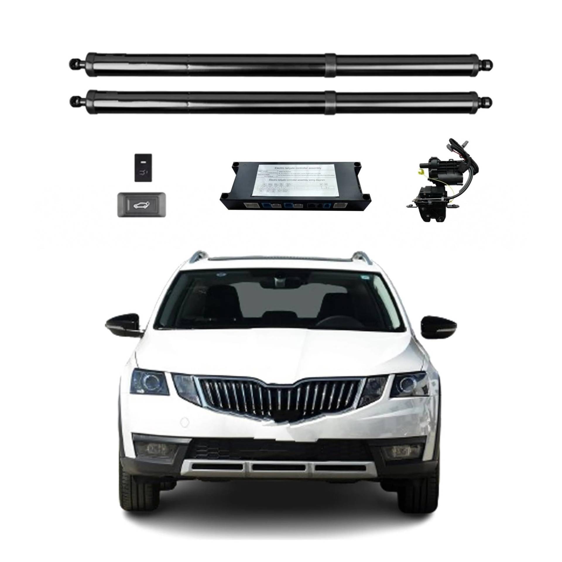 Heckklappendämpfer Für Skoda Für Octavia Für Kombi Für Scout 2015-2019 Elektrische Heckklappe Power Hintertür Heckklappe Auto Boot Trunk Strut Shock Lift Gasdruckfeder(Without Kick Sensor) von LONPEXDT