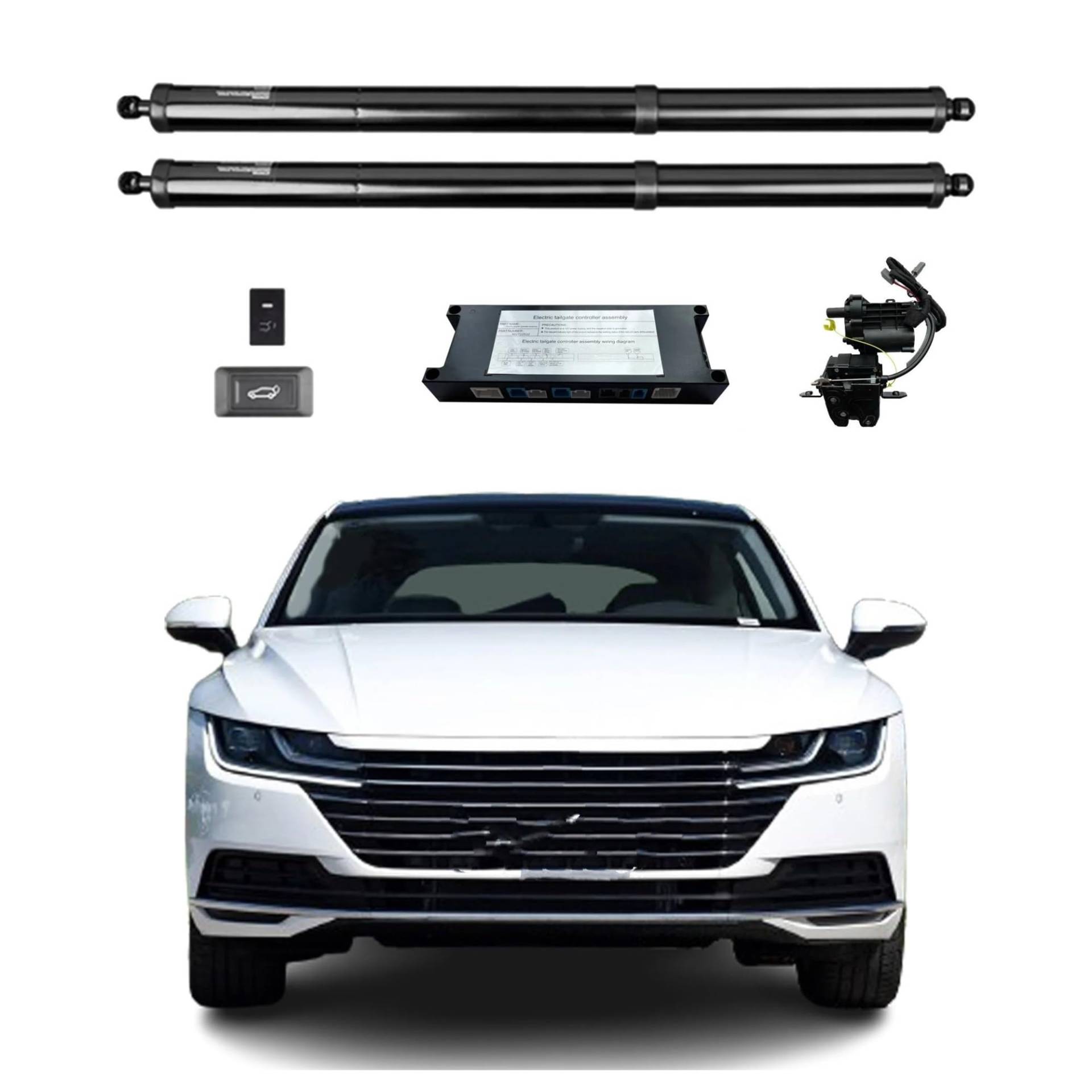 Heckklappendämpfer Für VW Für Arteon 2018 + Elektrische Heckklappe Power Zurück Tür Heckklappe Heckklappe Auto Boot Trunk Strut Shock LiftRod Antrieb Gasdruckfeder(Without Kick Sensor) von LONPEXDT