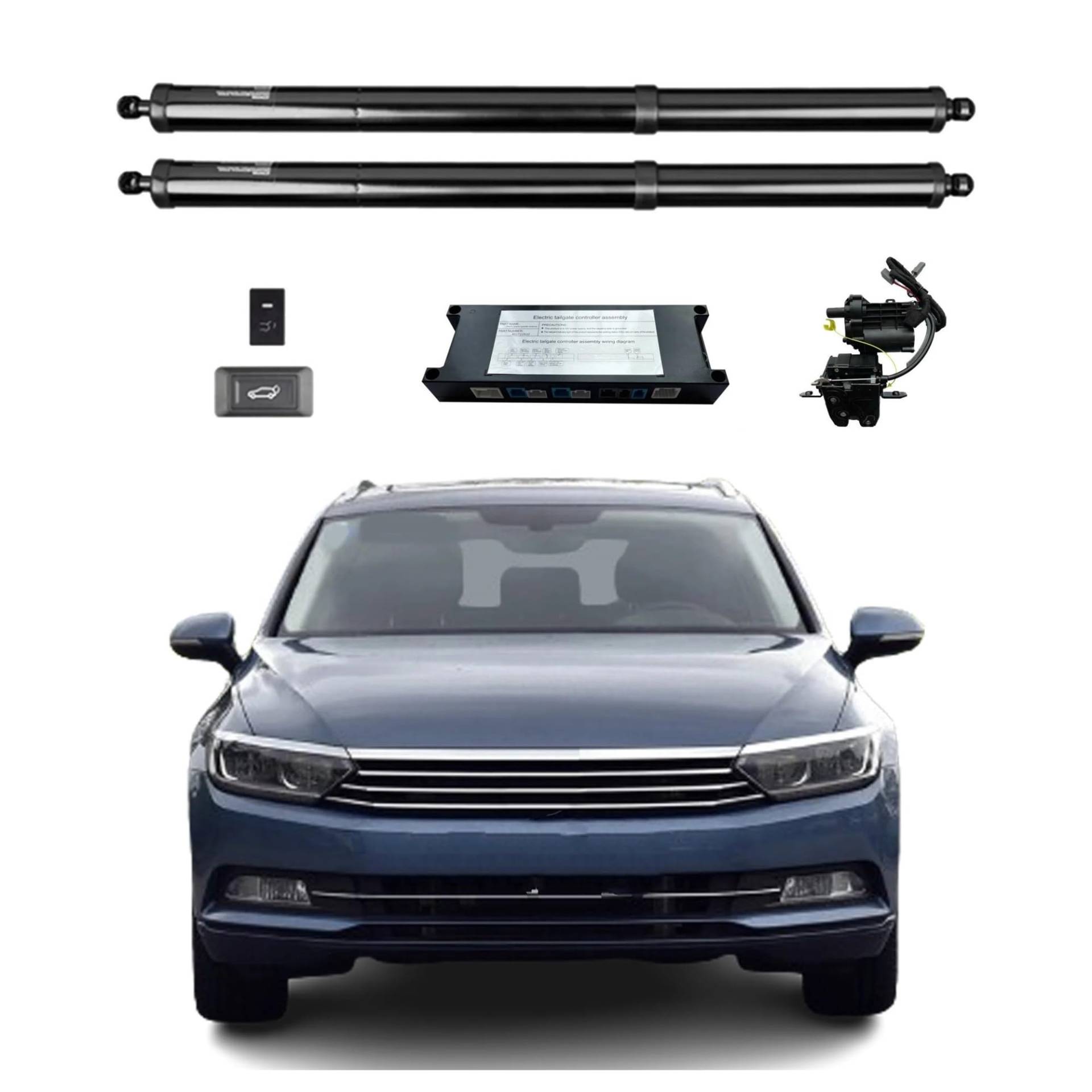 Heckklappendämpfer Für VW Für Passat Für Alltrack 2015+ Elektrische Heckklappe Power Hintertür Heckklappe Auto Boot Trunk Strut Shock Hubstange Aktuator Gasdruckfeder(Without Kick Sensor) von LONPEXDT