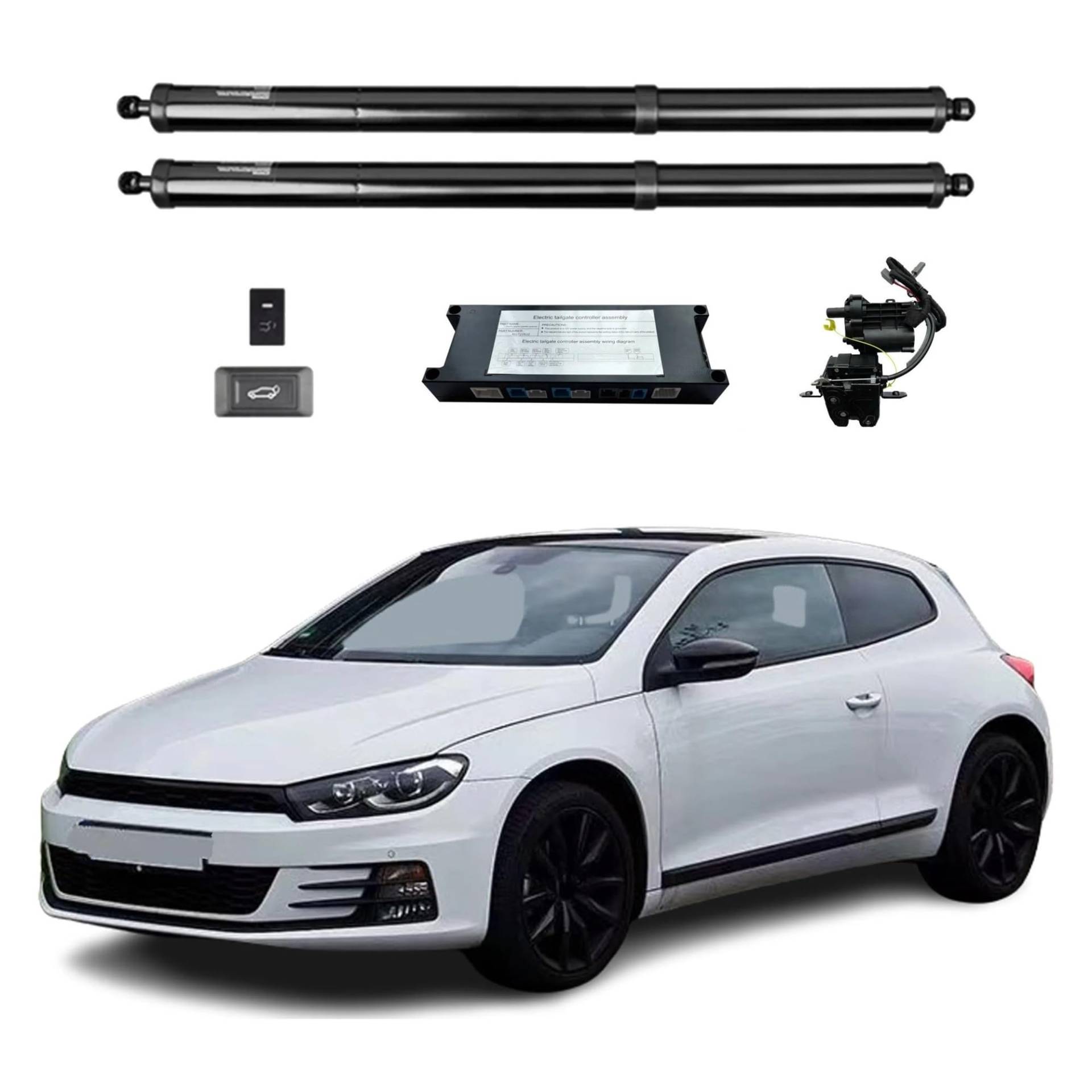 Heckklappendämpfer Für VW Für Scirocco 2008-2017 Elektrische Heckklappe Power Zurück Tür Heckklappe Auto Boot Trunk Strut Shock Lift Stange Gasdruckfeder(Without Kick Sensor) von LONPEXDT