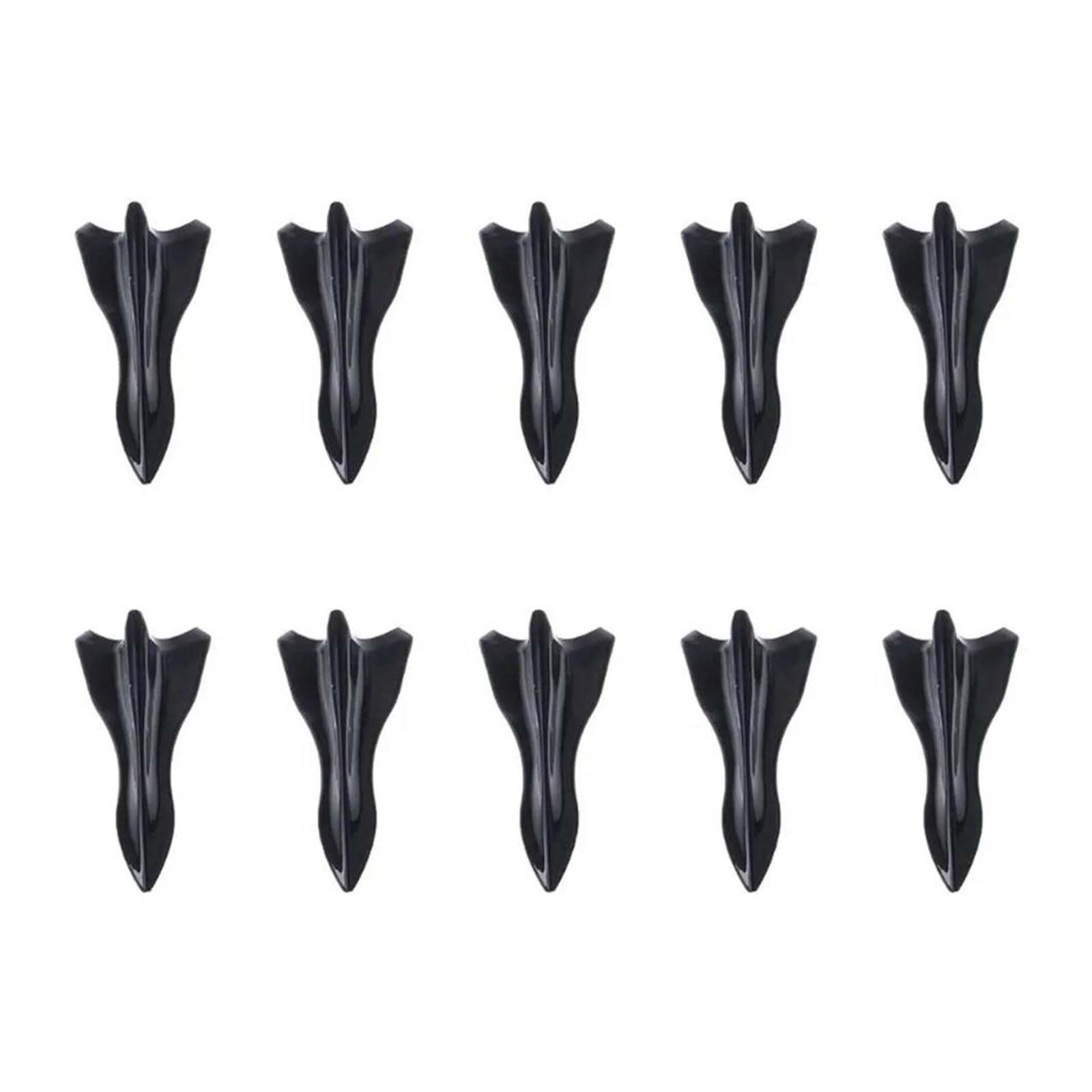 Heckspoiler 10 Stück Auto Dachspoiler Stoßstange Spoiler Haifischflosse Diffusor Vortex Generator Universal Heckdach Haifischflossen Spoiler Flügel Kit Spoiler Wing(10pcs Black) von LONPEXDT