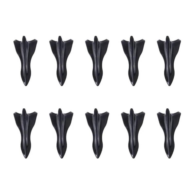 Heckspoiler 10 Stück Auto Dachspoiler Stoßstange Spoiler Haifischflosse Diffusor Vortex Generator Universal Heckdach Haifischflossen Spoiler Flügel Kit Spoiler Wing(10pcs Black) von LONPEXDT