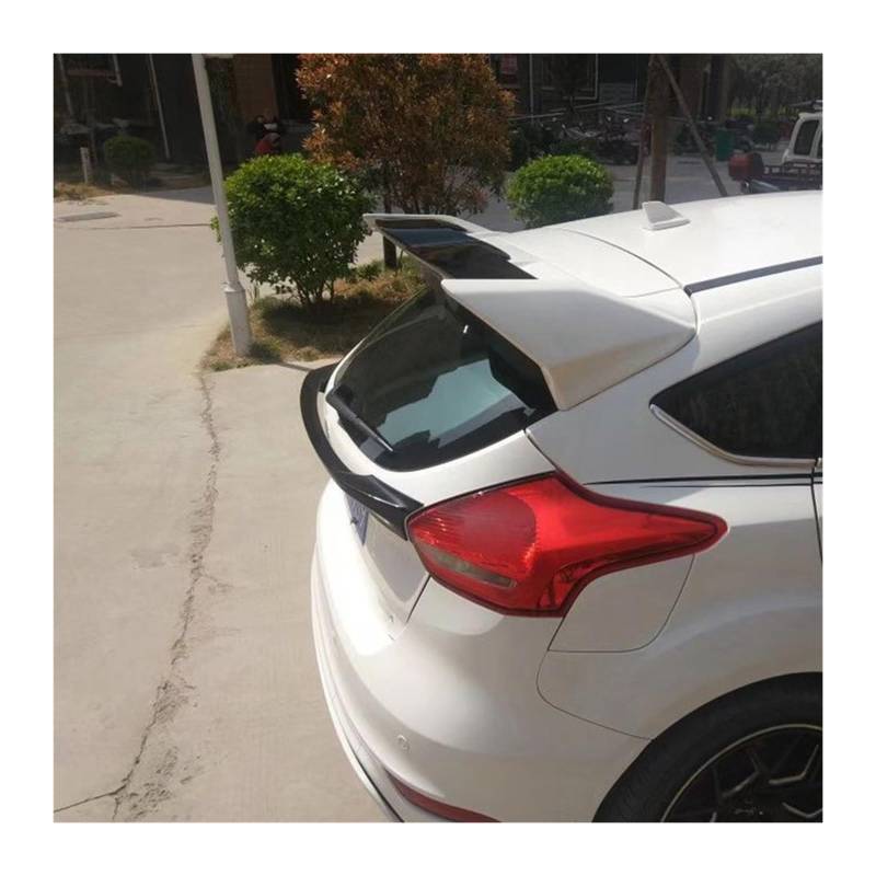 Heckspoiler 3-teiliger Spoiler Für Ford Für Focus RS ST 2012 2013 2014 2015 2016 2017 2018 Heckfenster-Dachflügel Glänzendem Schwarzem Carbon-Look Heckflügel(Black White) von LONPEXDT