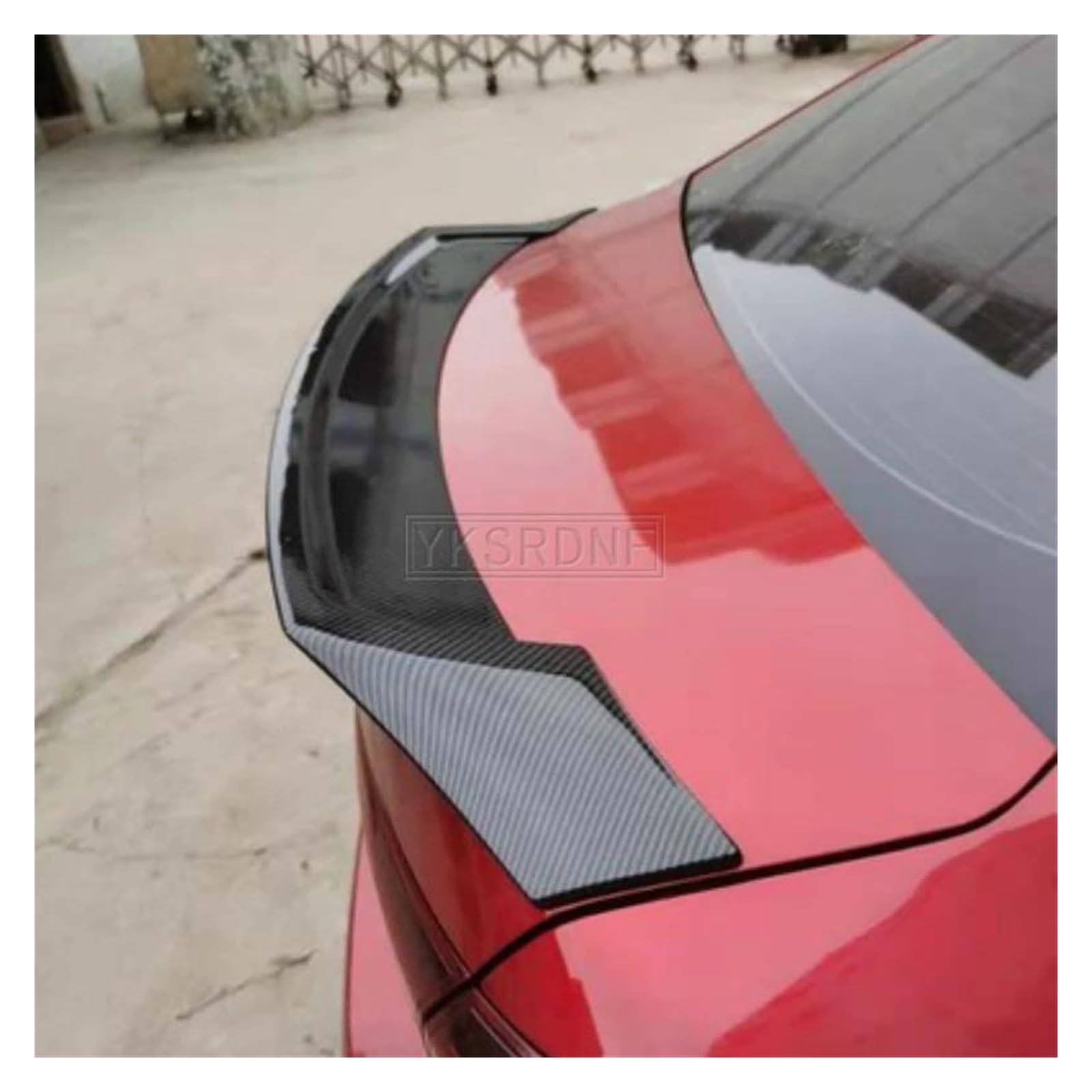 Heckspoiler Auto Hinten Flügel Primer Farbe Hinten Stamm Schwanz Fin Sport Für Hyundai Für Elantra Spoiler 2017 2018 2019 Carbon Fiber Spoiler Spoiler Wing(Kohlefaser) von LONPEXDT