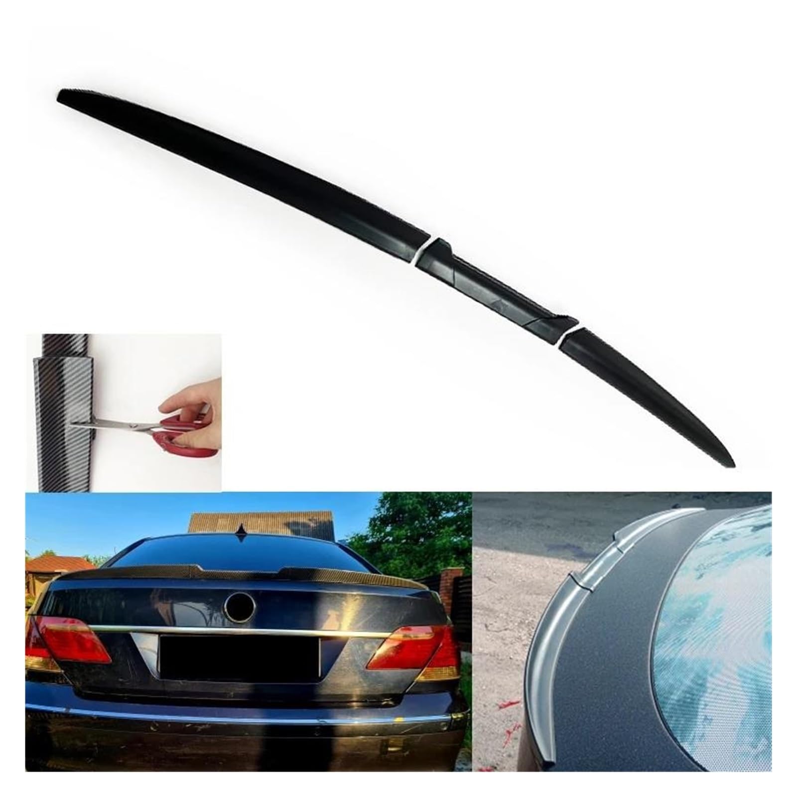 Heckspoiler Auto Spoiler Universale Auto Universal Dachspoiler Heckspoiler Kofferraumflügel DIY Refit Spoiler Spoiler Flügel Racing Kofferraumspoiler Spoiler Wing(Matt-schwarz) von LONPEXDT