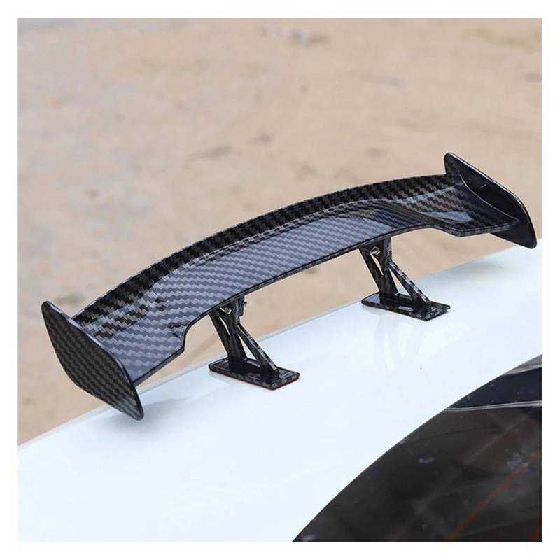 Heckspoiler Auto Styling Dekoration Auto Zubehör Auto Universal Amini Spoiler Heckflügel Carbon Look Mini Modifizierte Heckflügel Modell Spoiler Wing(Large Carbon Fiber) von LONPEXDT