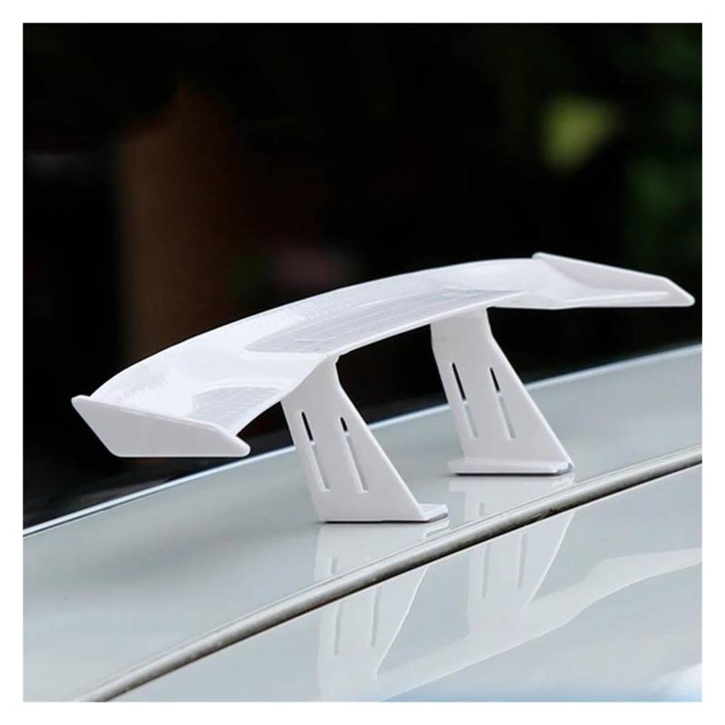 Heckspoiler Auto Styling Dekoration Auto Zubehör Auto Universal Amini Spoiler Heckflügel Carbon Look Mini Modifizierte Heckflügel Modell Spoiler Wing(Small White) von LONPEXDT