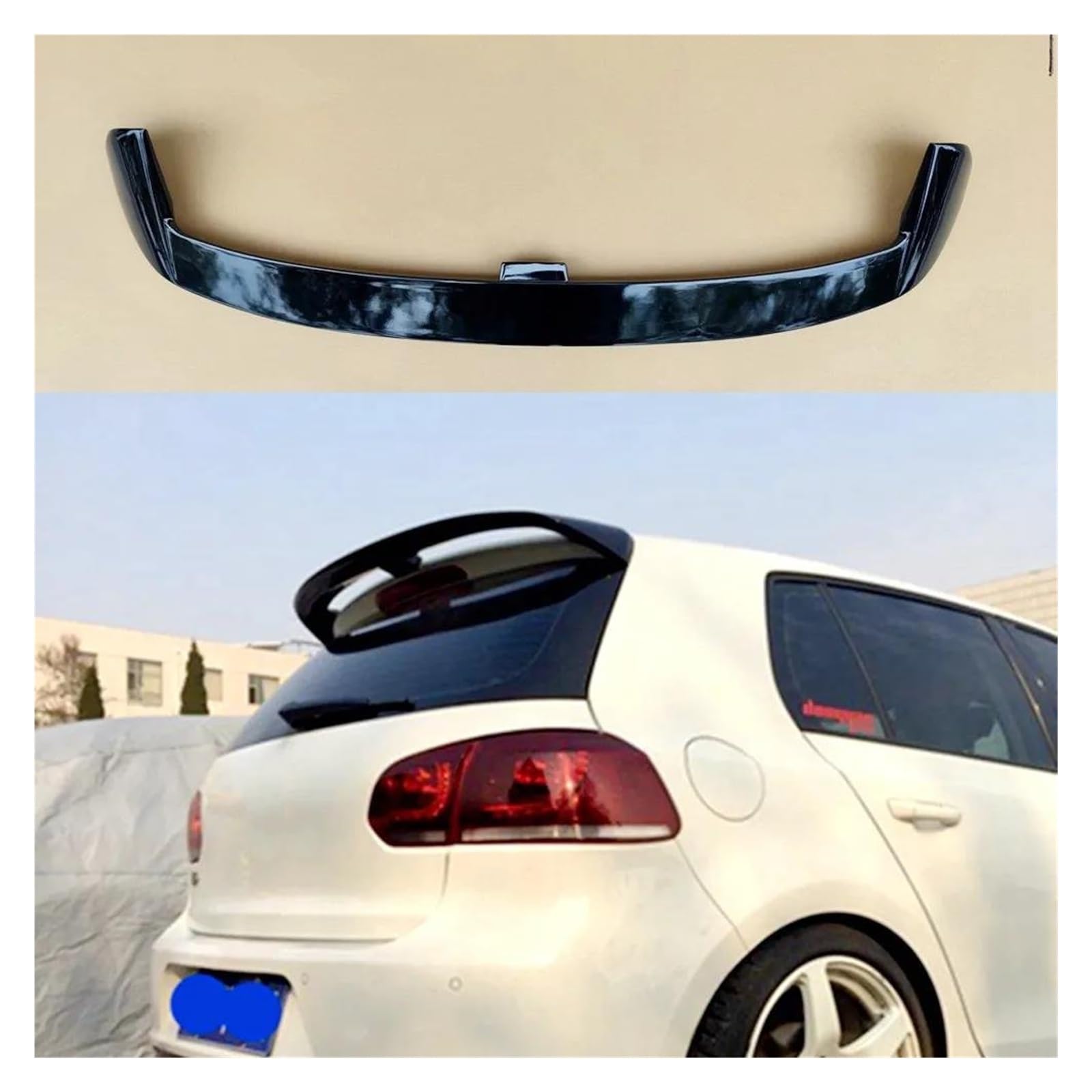 Heckspoiler Auto Styling Für VW Für Golf 6 Dach Spoiler Dekoration 2010 2011 2012 2013 ABS Kunststoff Unlackiert Primer Hinten Stamm Flügel Spoiler Wing(Unpainted) von LONPEXDT