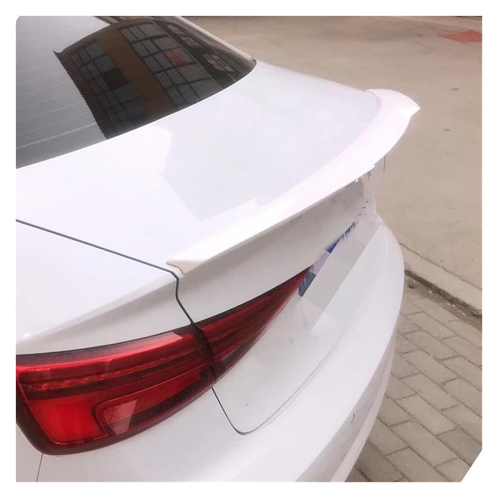 Heckspoiler Für A3 S3 Auto Hinten Ducktail Flügel 2016-2019 ABS Kunststoff Stamm Dekoration Zubehör Glänzend Schwarz Spoiler Spoiler Wing(Weiß) von LONPEXDT