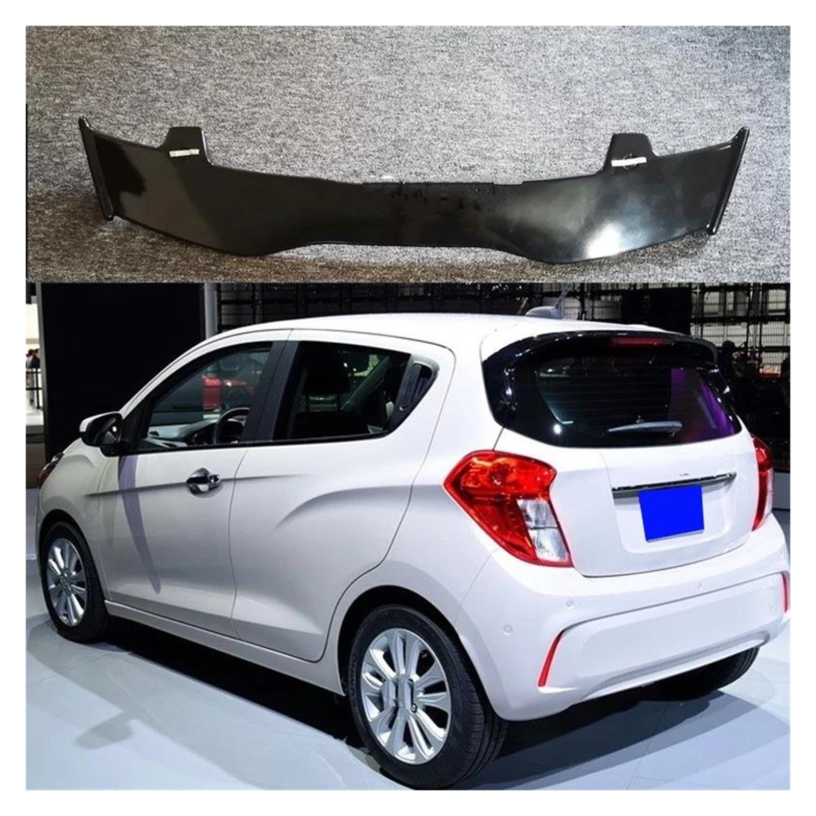 Heckspoiler Für Chevrolet Für Spark Universal Spoiler Fließheck Spoiler Hinten Dach Flügel Auto Körper Kit Zubehör ABS Kunststoff Carbon Faser Aussehen Spoiler Wing(Unpainted Primer) von LONPEXDT