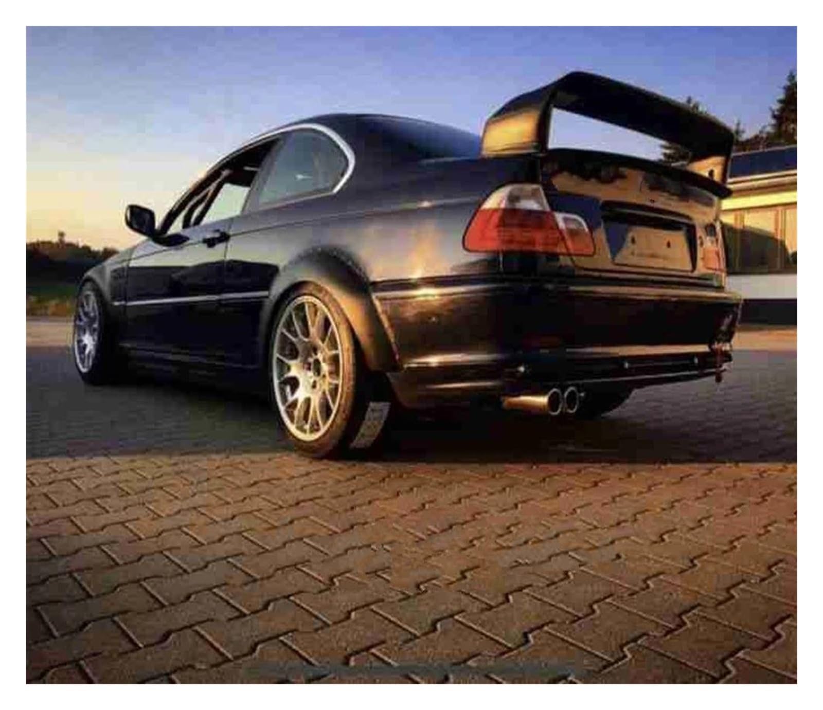 Heckspoiler Für E46 Für Coupe Für Limousine M3 Nur 2 Tür 1998-2006 Hinten Stamm Spoiler Boot Lip Flügel Spoiler Carbon Faser Glänzend Schwarz Spoiler Wing(Glossy Black) von LONPEXDT