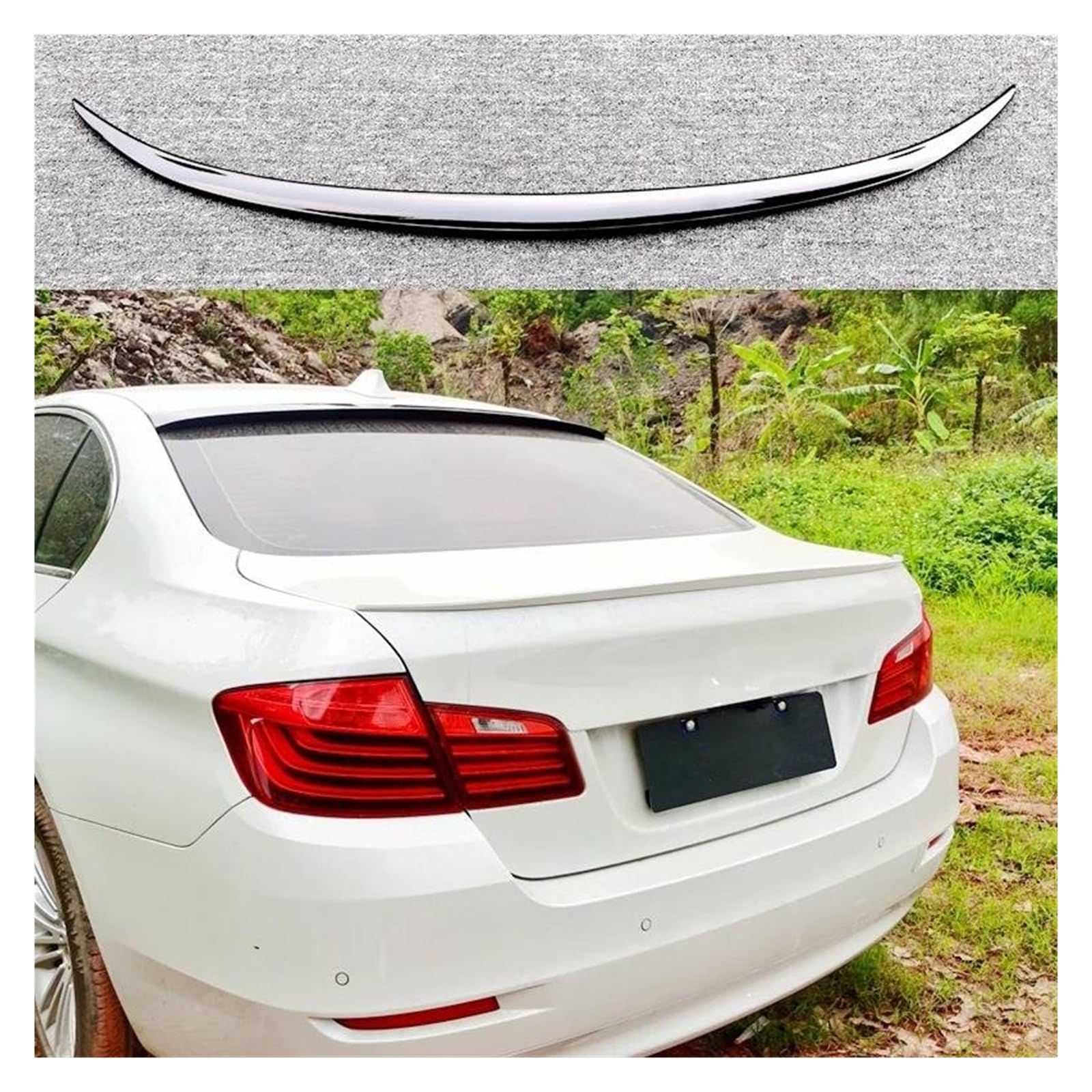 Heckspoiler Für F10 F18 M5 Spoiler ABS Material Auto Hinten Flügel Primer Farbe Heckspoiler Für M5 520i 528i 535i 530i 525i 2011 Zu 2017 Spoiler Wing(Silvery) von LONPEXDT