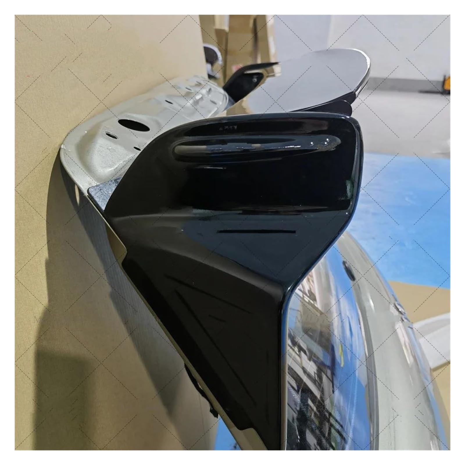 Heckspoiler Für FÜR Mini R56 (Winkel Einstellbare Version) FÜR Mini FÜR Cooper/FÜR JCW R56 TOP Lip Carbon Fiber Glas Dach Spoiler FÜR GP FLÜGEL Spoiler Wing(Black Glossy Wing) von LONPEXDT