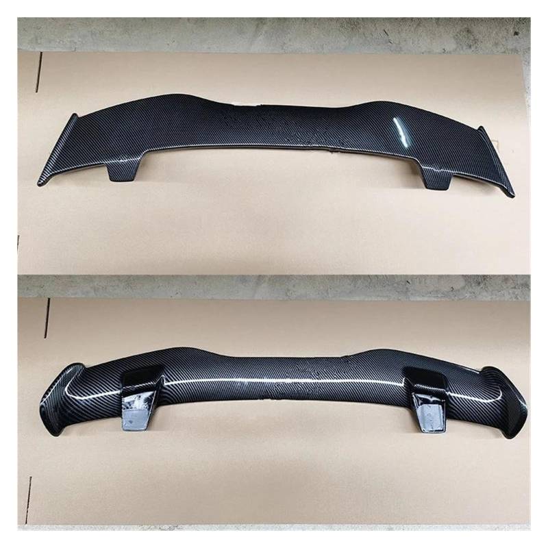 Heckspoiler Für Kia Für Picanto 2008-2011 Spoiler Fließheck Dach Hinten Flügel Körper Kit Zubehör ABS Kunststoff Spoiler Wing(Kohlefaser-Optik) von LONPEXDT