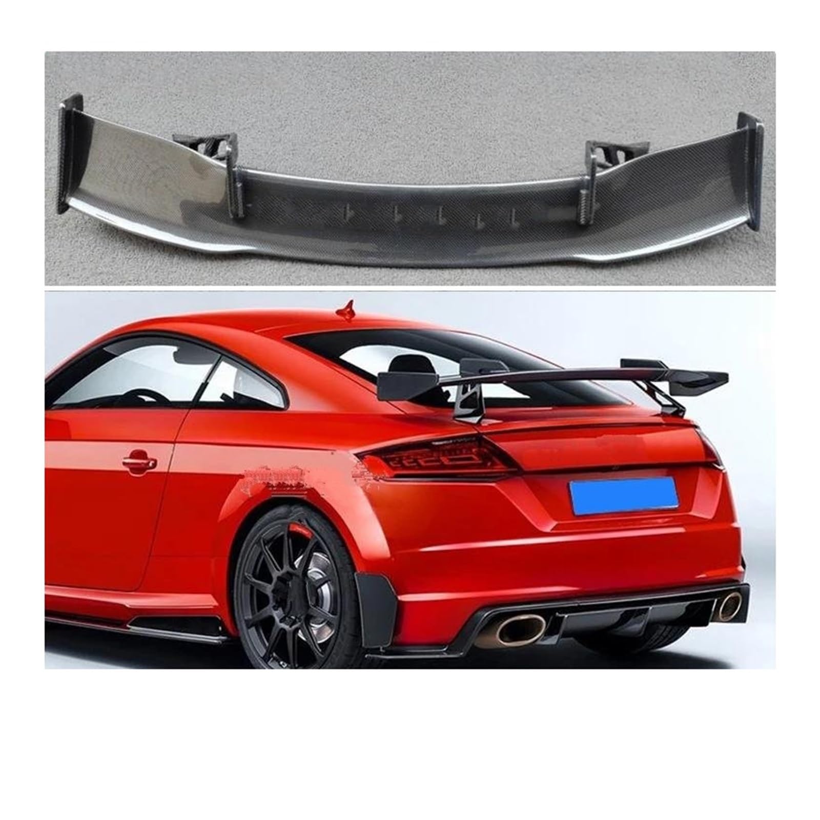 Heckspoiler Für Neue R8/TT/Für TTS/Für TTRS/S3/S4/S5/S6/S7/S8 Hinten Carbon Faser Stamm Spoiler Deck Flügel Auto Zubehör Auto Styling Spoiler Wing(Kohlefaser) von LONPEXDT