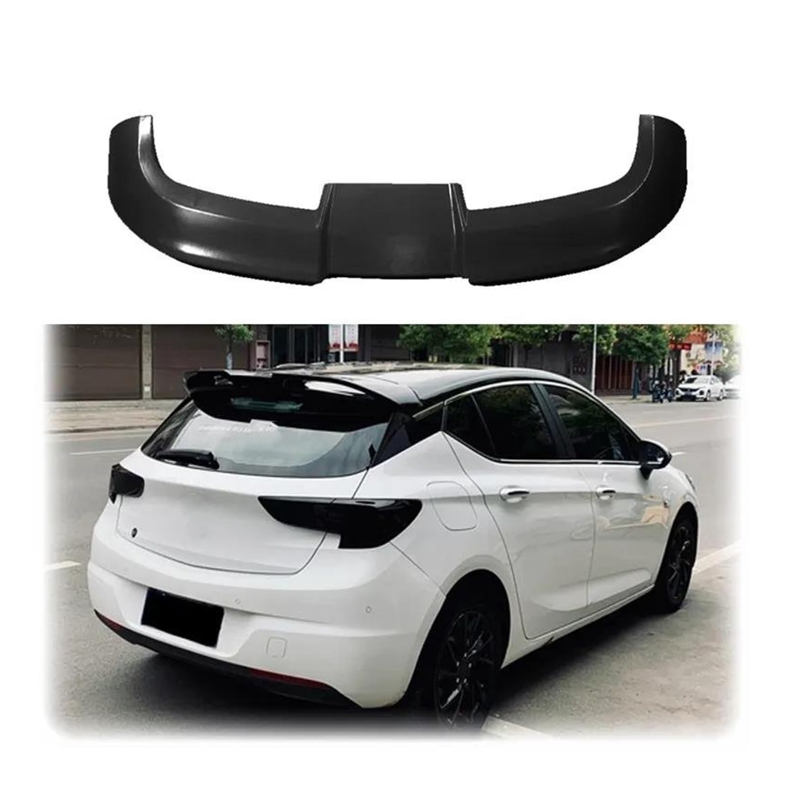 Heckspoiler Für Opel Für Astra K 2015-2018 Glänzend Schwarz Oder Carbon Fiber Look Farbe Hinten Flügel Körper KIT ABS Material Spoiler Spoiler Wing(No Paint) von LONPEXDT