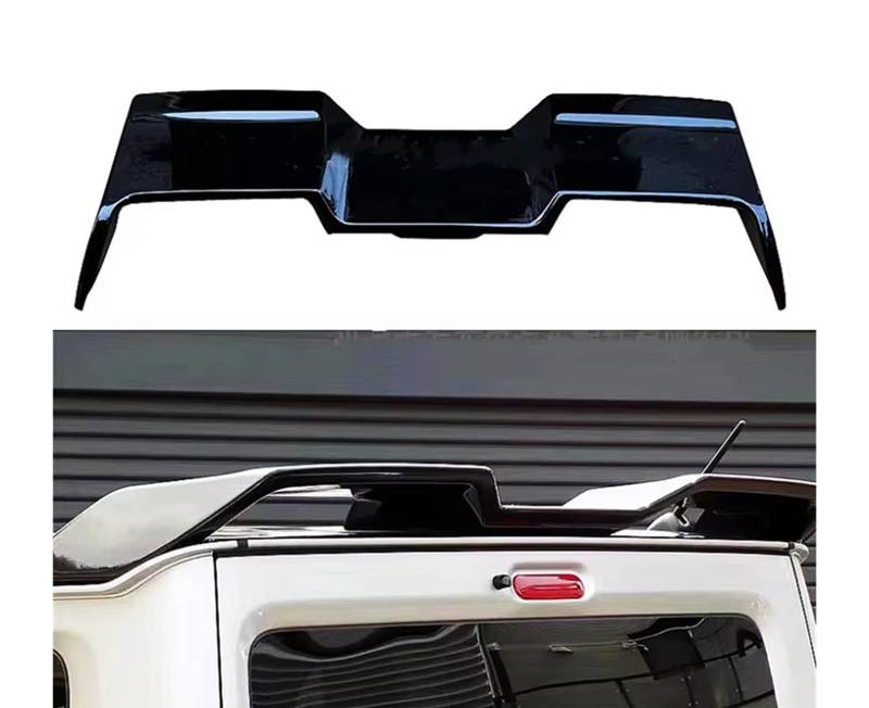 Heckspoiler Für Suzuki Für Jimny JB64 JB74 2019-2023 Hinten Dach Spoiler ABS Glänzend Schwarz Spoiler Flügel Tuning Außen Zubehör Heckflügel(Bright Black) von LONPEXDT