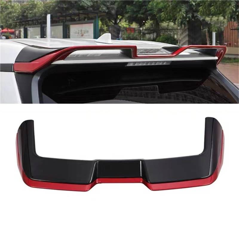 Heckspoiler Für Toyota Für Rav4 2020-2024 Heckspoiler Flügel ABS Hinten Stamm Spoiler Lippe Schwanz Flügel Hinten Stamm Deckel Auto Styling Kits Heckflügel(Black and Red) von LONPEXDT