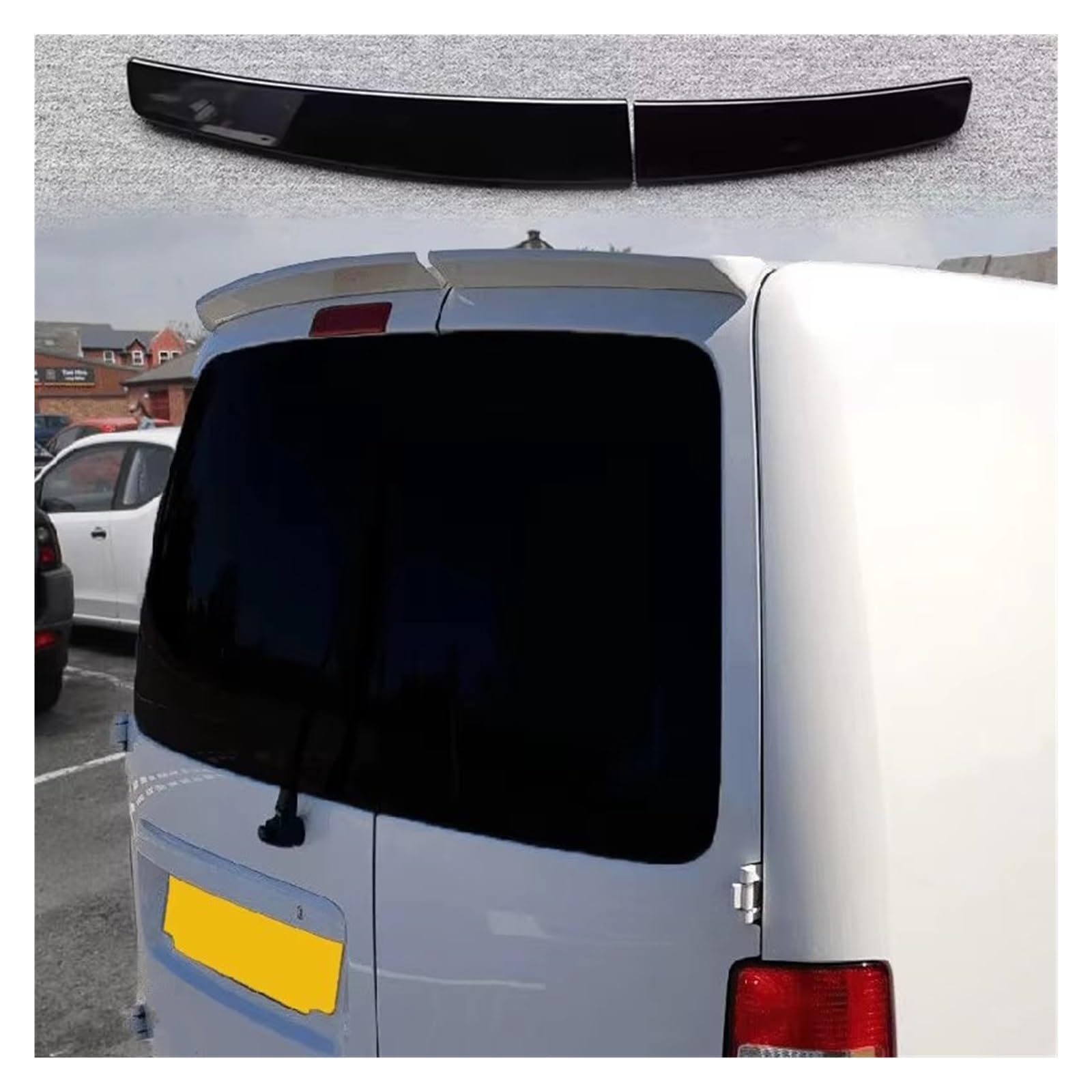 Heckspoiler Für VW Für Caddy Doppeltür Dachspoiler 2005-2018 Stil Auto Hinten Dachflügel ABS Dach Weiß Schwarz Spoiler Heckflügel(ABS White) von LONPEXDT