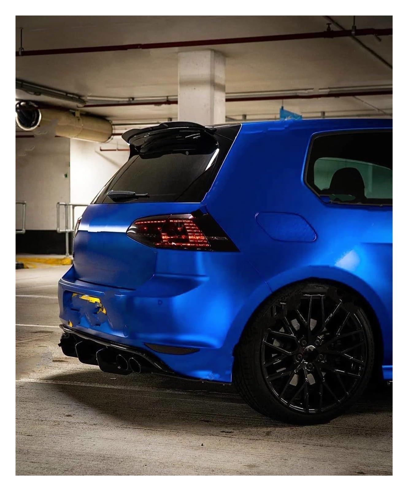 Heckspoiler Für VW Für Golf 6 7 7,5 VI Für VII MK6 7 7,5 Für GTI Für GTD R 2009-2020 Hinten Dach Spoiler Flügel Glanz Schwarz Body Kits Tuning Spoiler Wing(B) von LONPEXDT