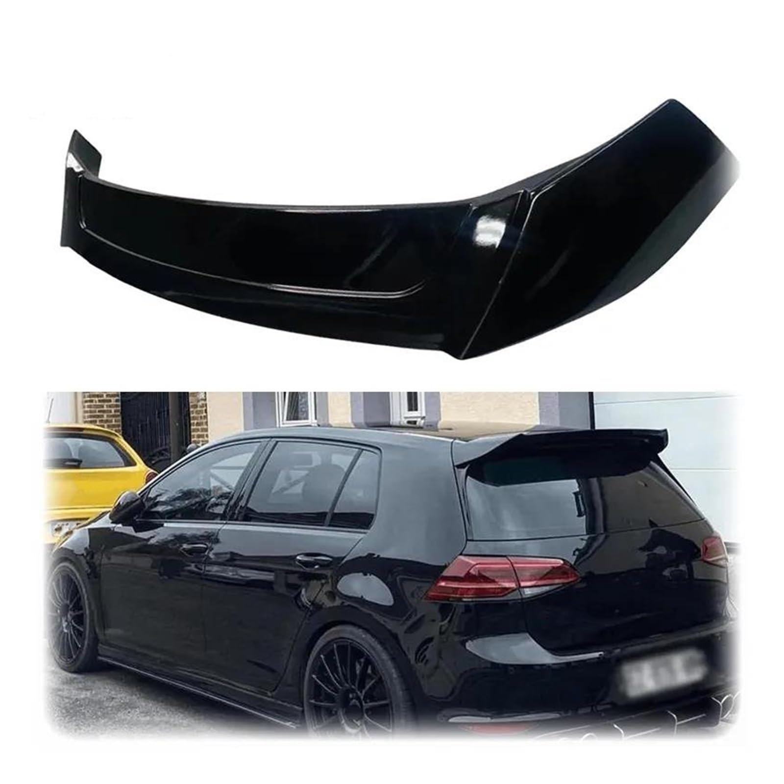 Heckspoiler Für VW Hinten Dach Flügel Spoiler Body Kit Für Glof 7 Für MK7 Für GTI Nur ABS Für OSIR Stil 2014-2017 Spoiler Wing(Kohlefaser-Optik) von LONPEXDT