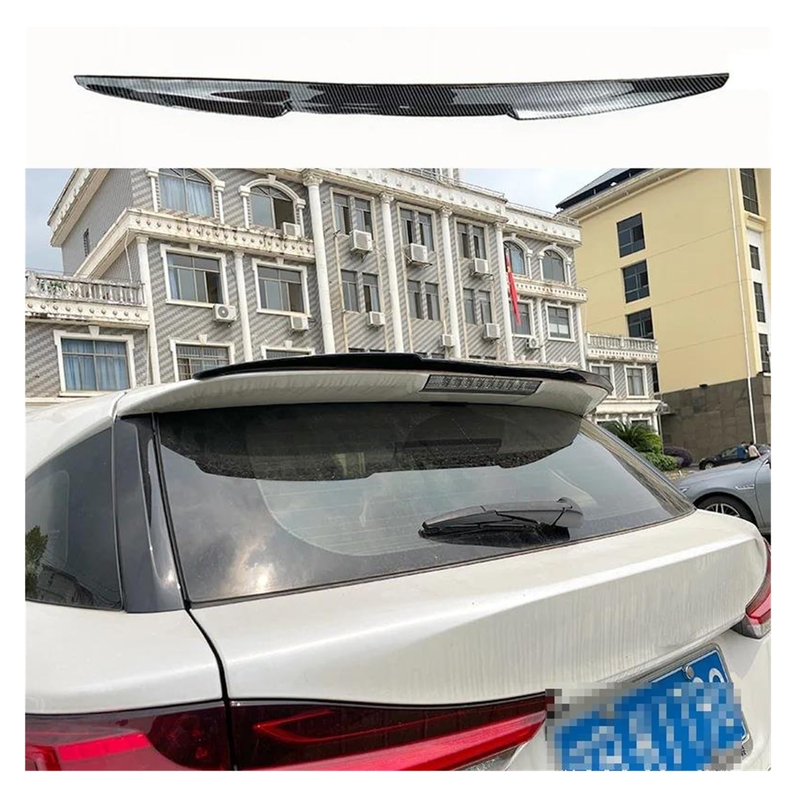 Heckspoiler Heckflügel Body Kit Zubehör Styling Für Lexus CT200 CT200H 2011-2020 Jahr Fließheck Dachspoiler PU Kunststoff Carbon Look Schwarz Spoiler Wing(Kohlefaser-Optik) von LONPEXDT