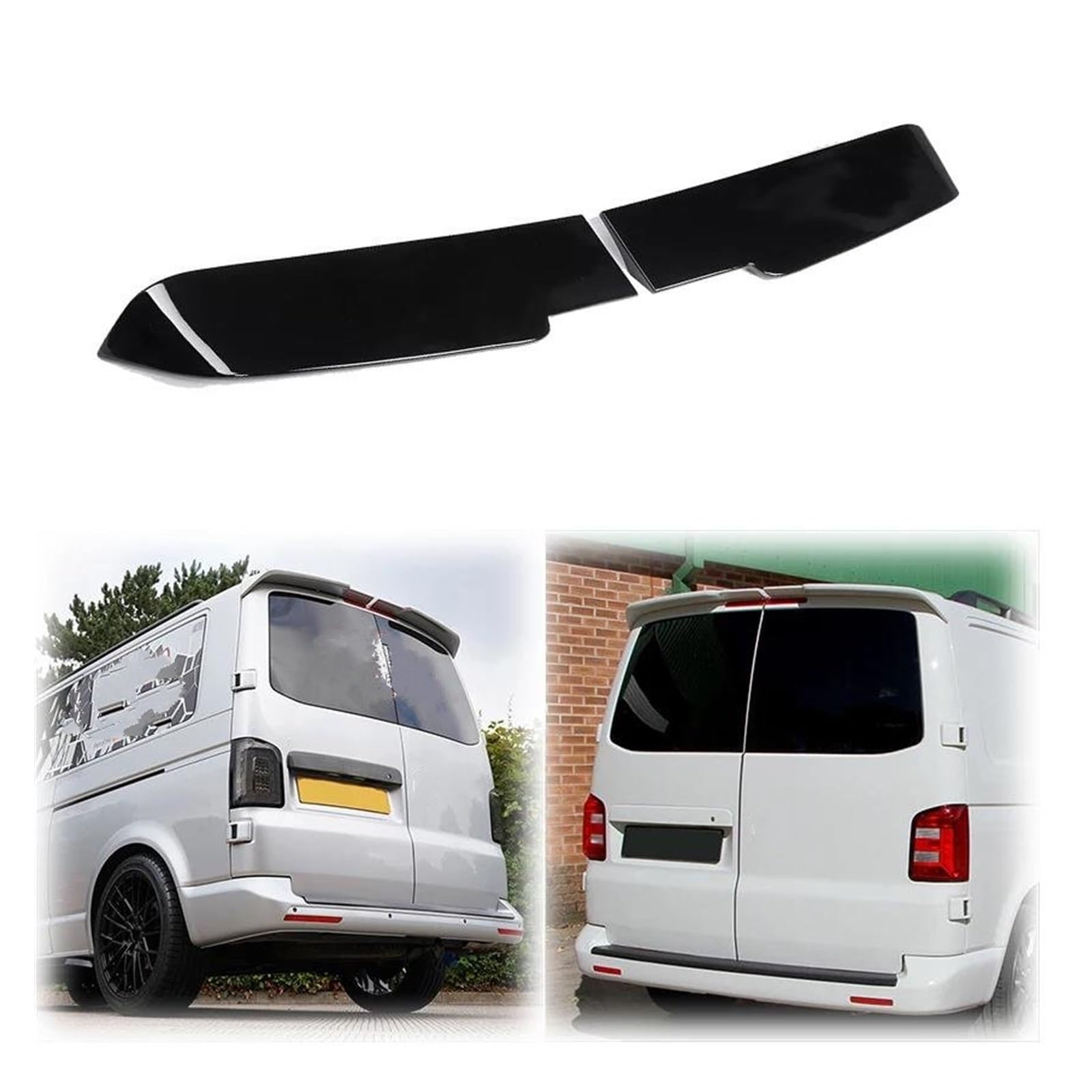 Heckspoiler Heckspoiler Dachflügel ABS Aus Kohlefaser Glänzend Schwarz 2X Für VW T5 T5.1 T6 T6.1 2-Türer Transporter Spoiler Wing(Carbon Look) von LONPEXDT