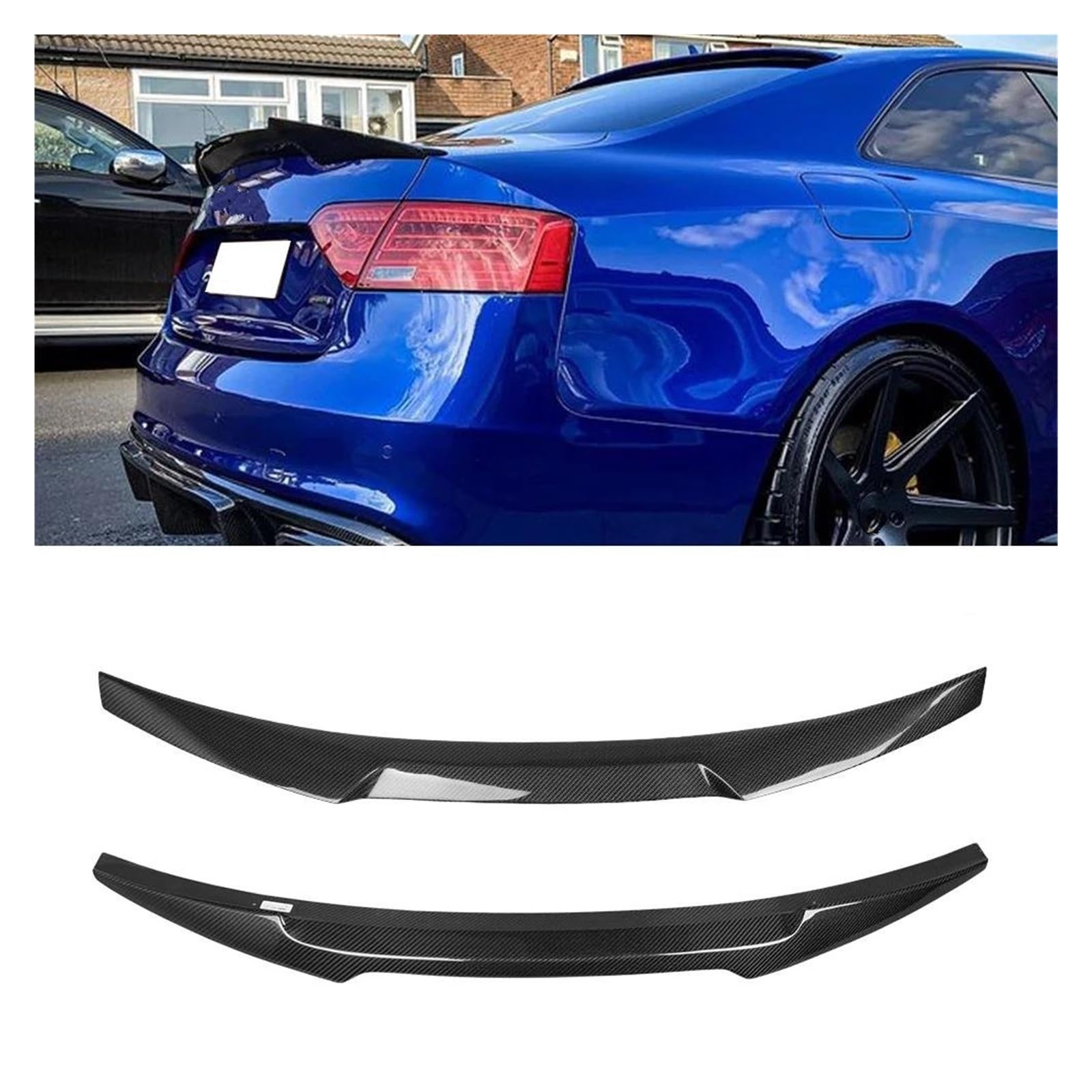 Heckspoiler Heckspoiler-Kofferraumflügel M4/PSM/V/R/S/Belgien-Stil Für A5 B8 B8.5 2-Türer Coupe 8T3 Kohlefaser 2007–2017 Spoiler Wing(M4 Style Spoiler) von LONPEXDT