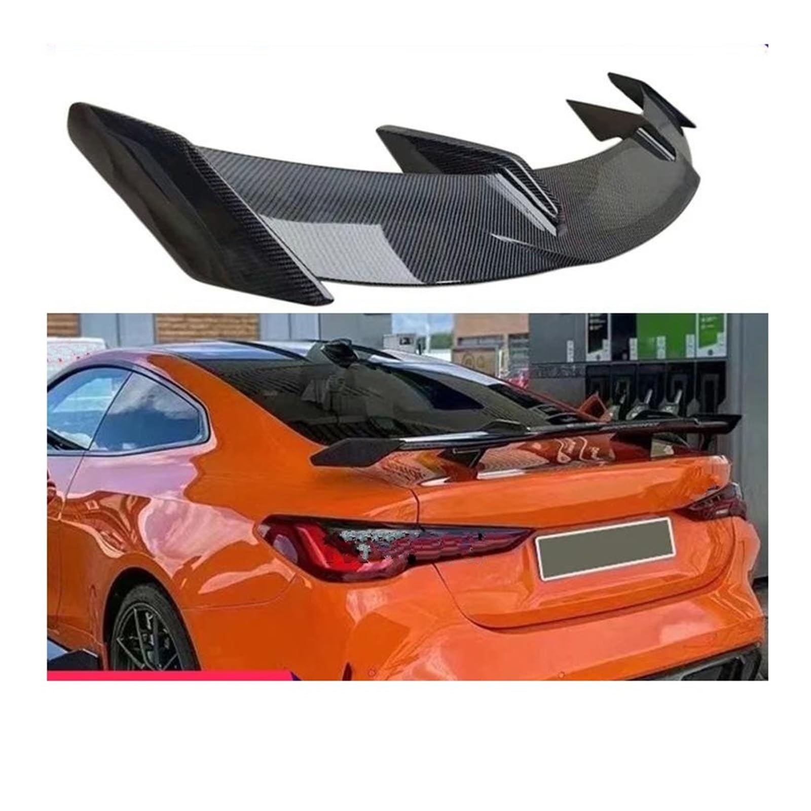 Heckspoiler Hinten Boot Flügel Stamm Spoiler Für M1 M3 M4 M5 M6 G22 G23 G80 G82 G14 F32 F36 Für Stil Facelift Zubehör Carbon Faser Spoiler Wing(FRP Glossy Black) von LONPEXDT