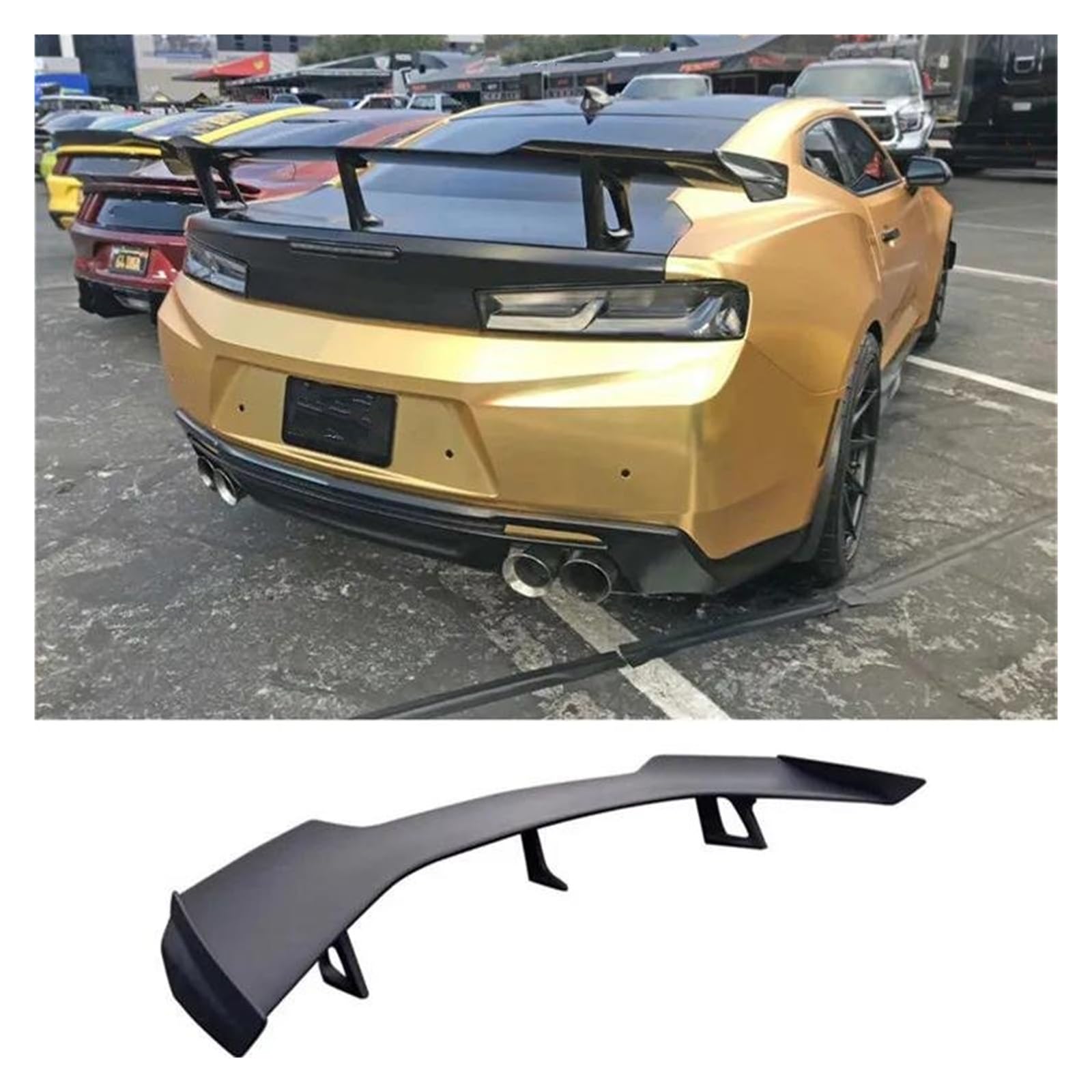 Heckspoiler Hinten Stamm Deckel Flügel Spoiler Fit Für Chevrolet Für Camaro ZL1 1LE Stil 2016 2017 2018 2019 Helle Schwarz ABS Spoiler Wing von LONPEXDT